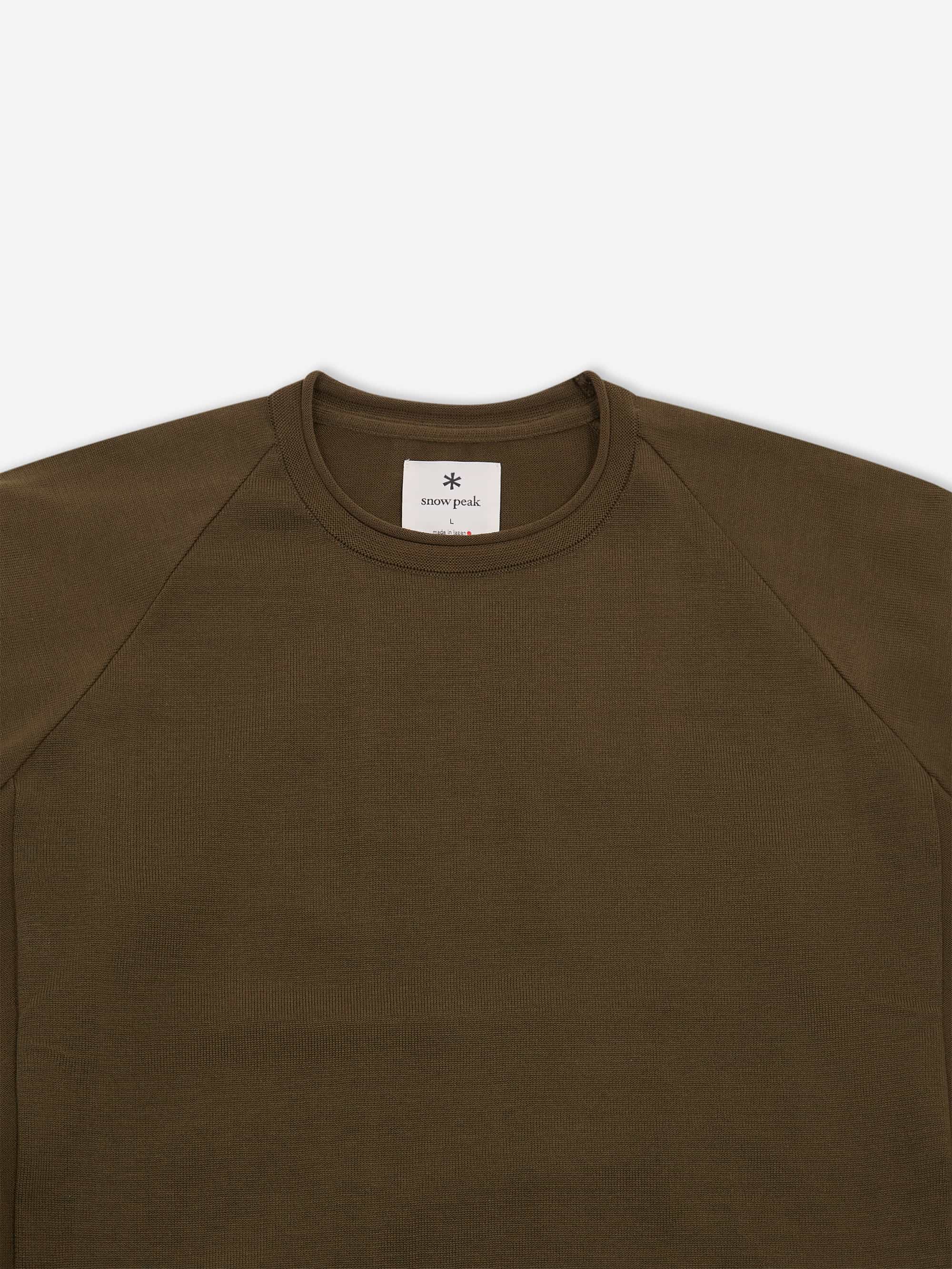 Snow Peak Water-Repellent Knit Pullover - Dark Olive - Image 3