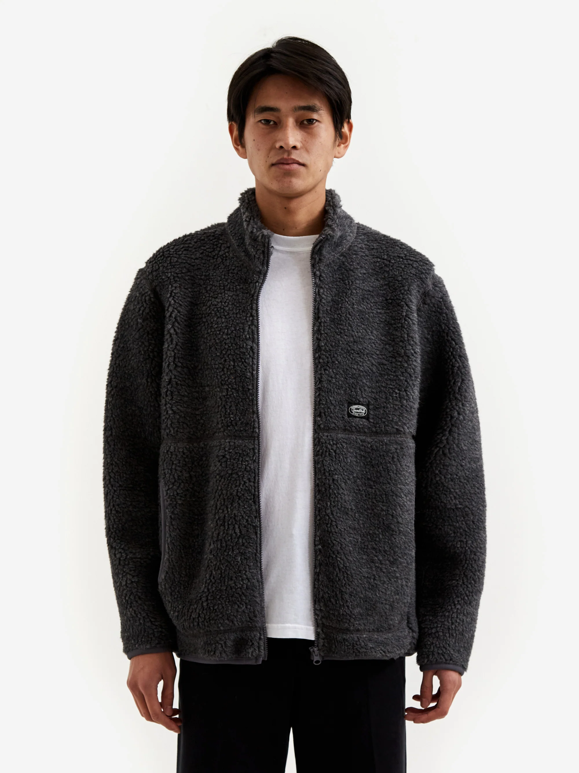 Snow Peak Wool Fleece Jacket - Charcoal - Image 2