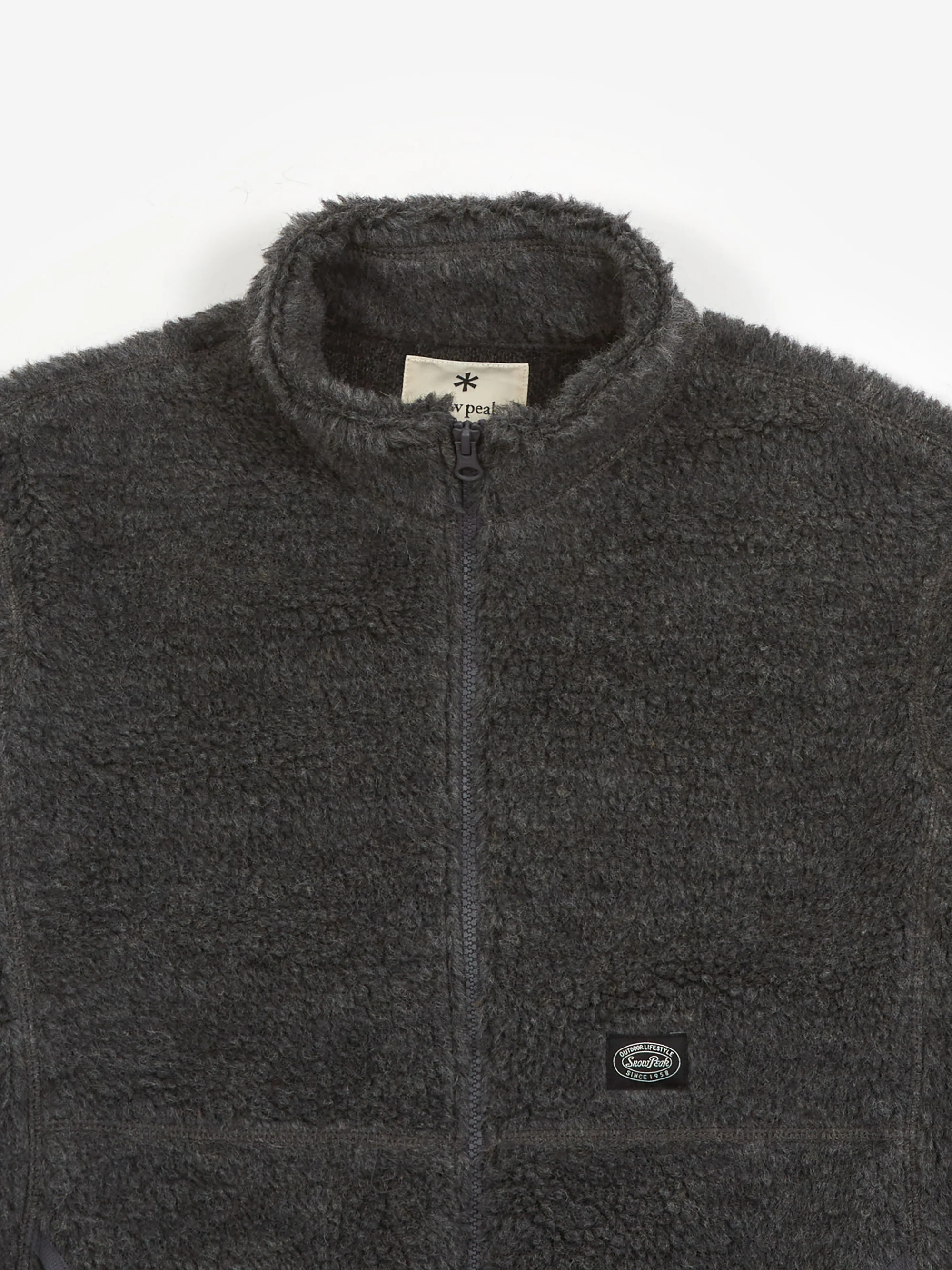 Snow Peak Wool Fleece Jacket - Charcoal - Image 3