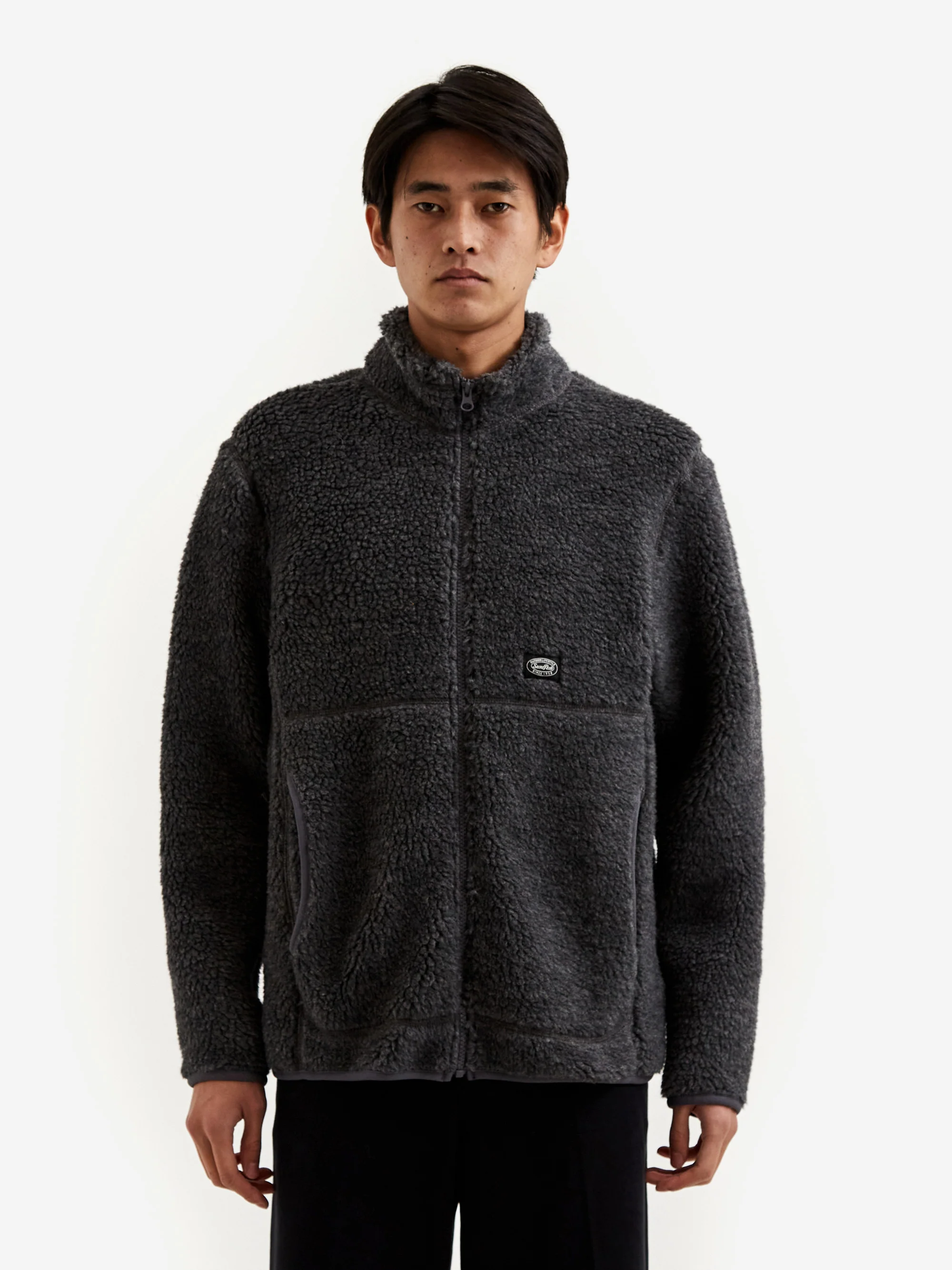 Snow Peak Wool Fleece Jacket - Charcoal - Image 8