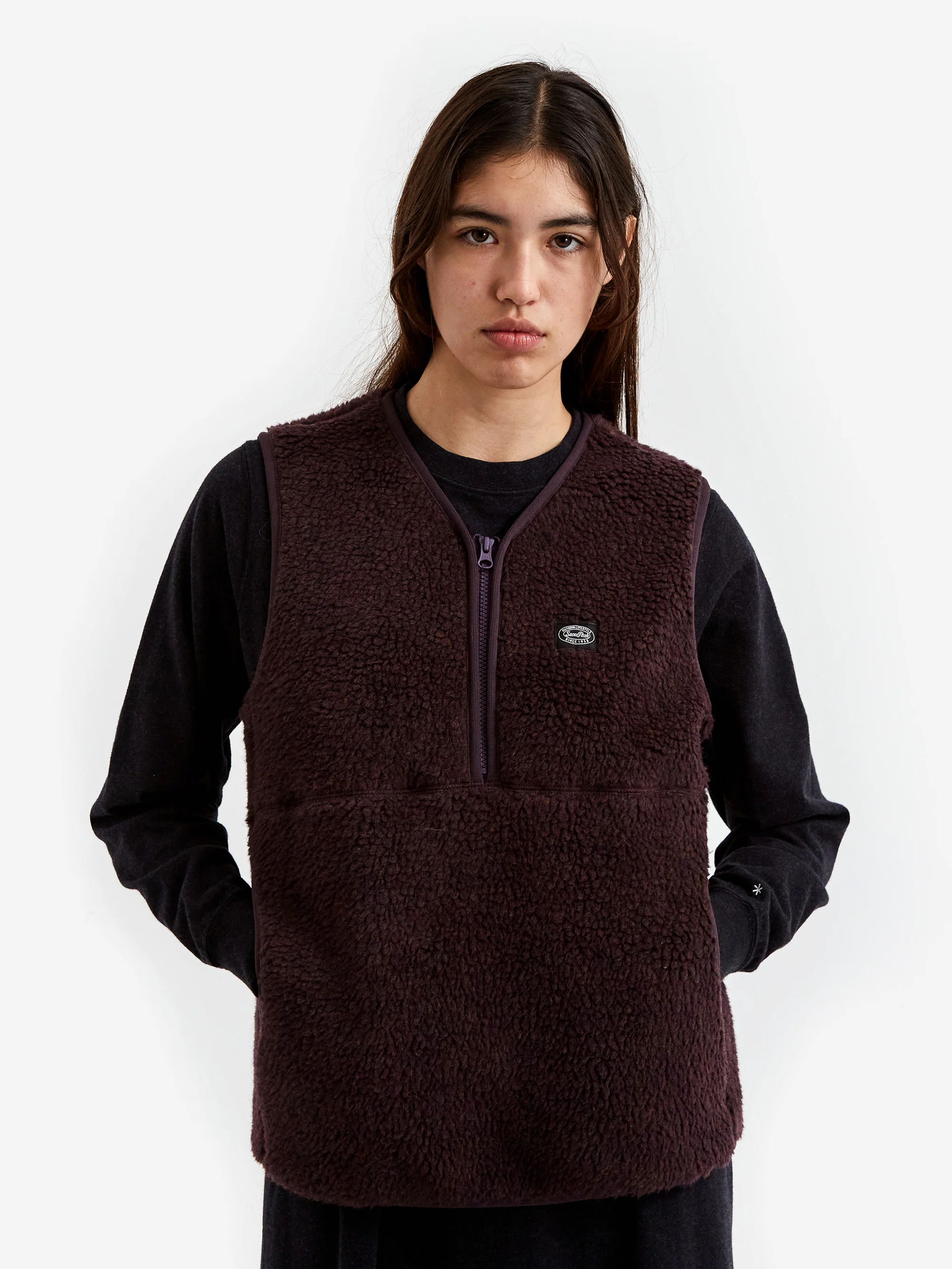 Snow Peak Wool Fleece Vest - Purple - Image 3