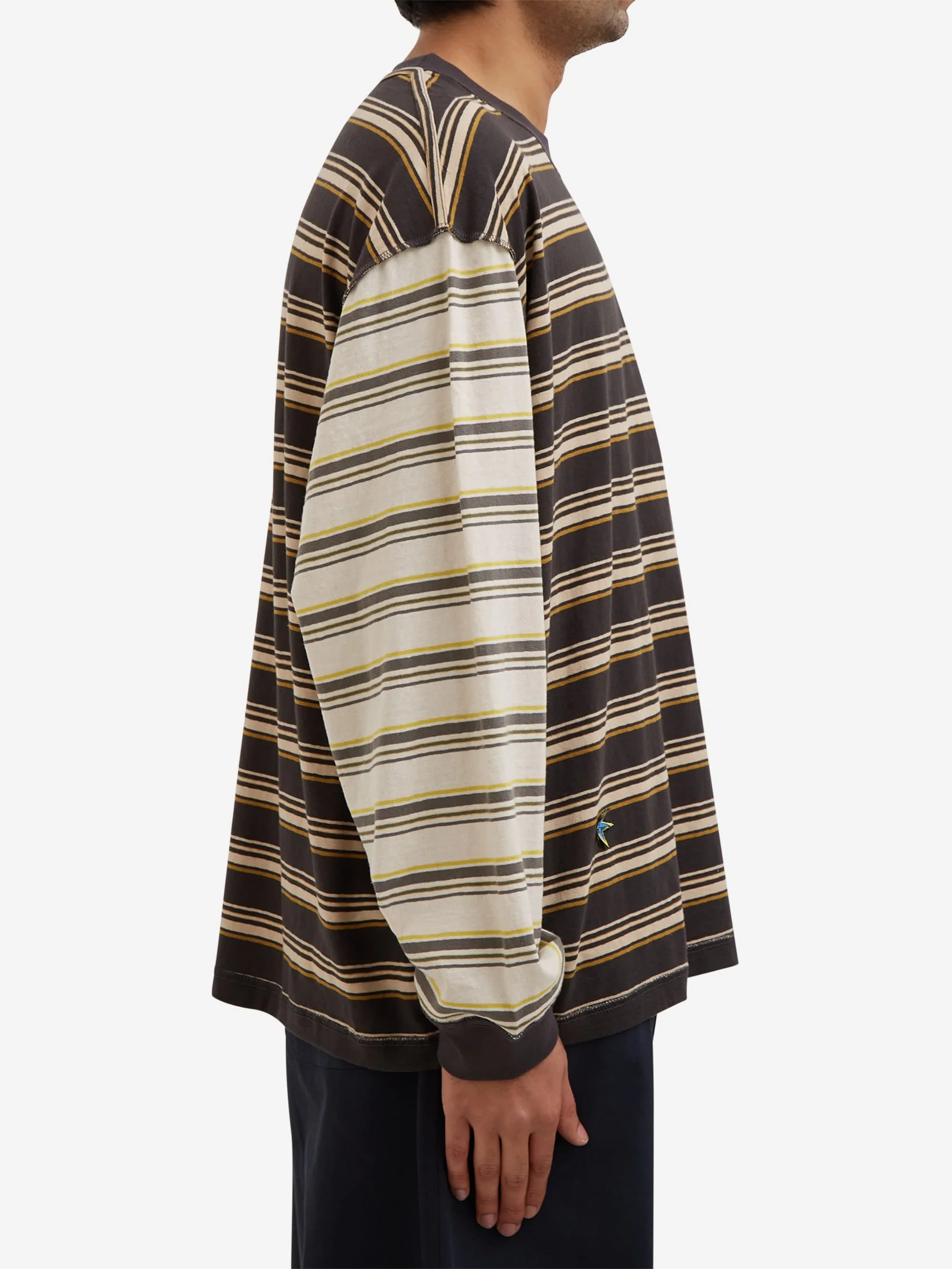 Song For The Mute Oversized Crew Neck Pullover - Charcoal - Image 3