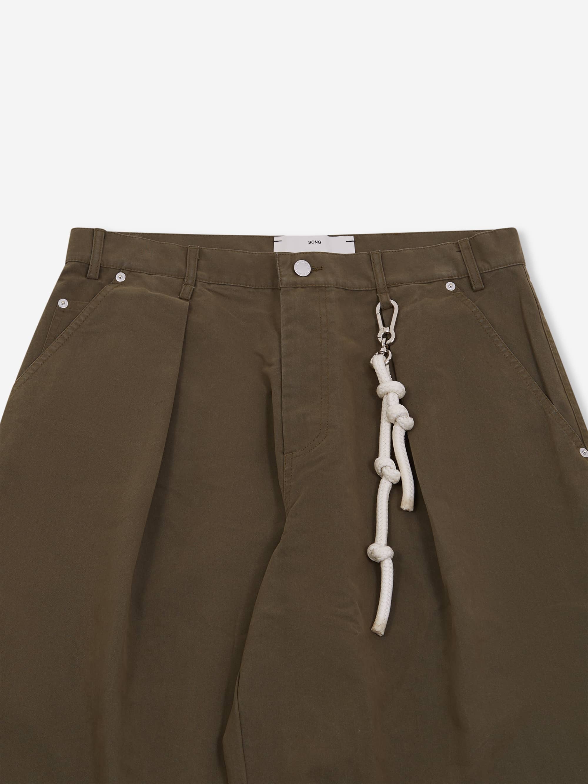 Song For The Mute Super Baggy Pant - Army Green - Image 4