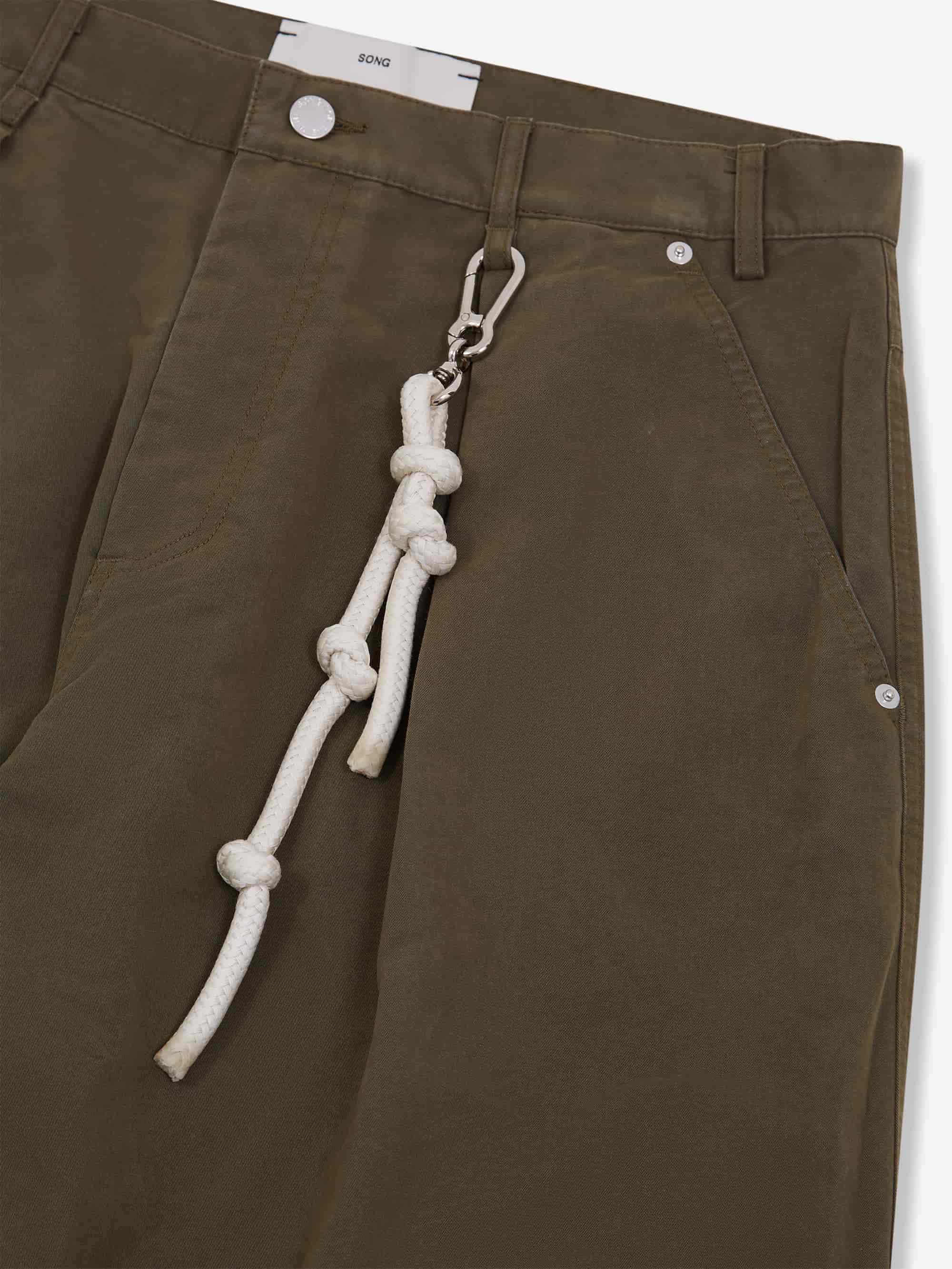 Song For The Mute Super Baggy Pant - Army Green - Image 5