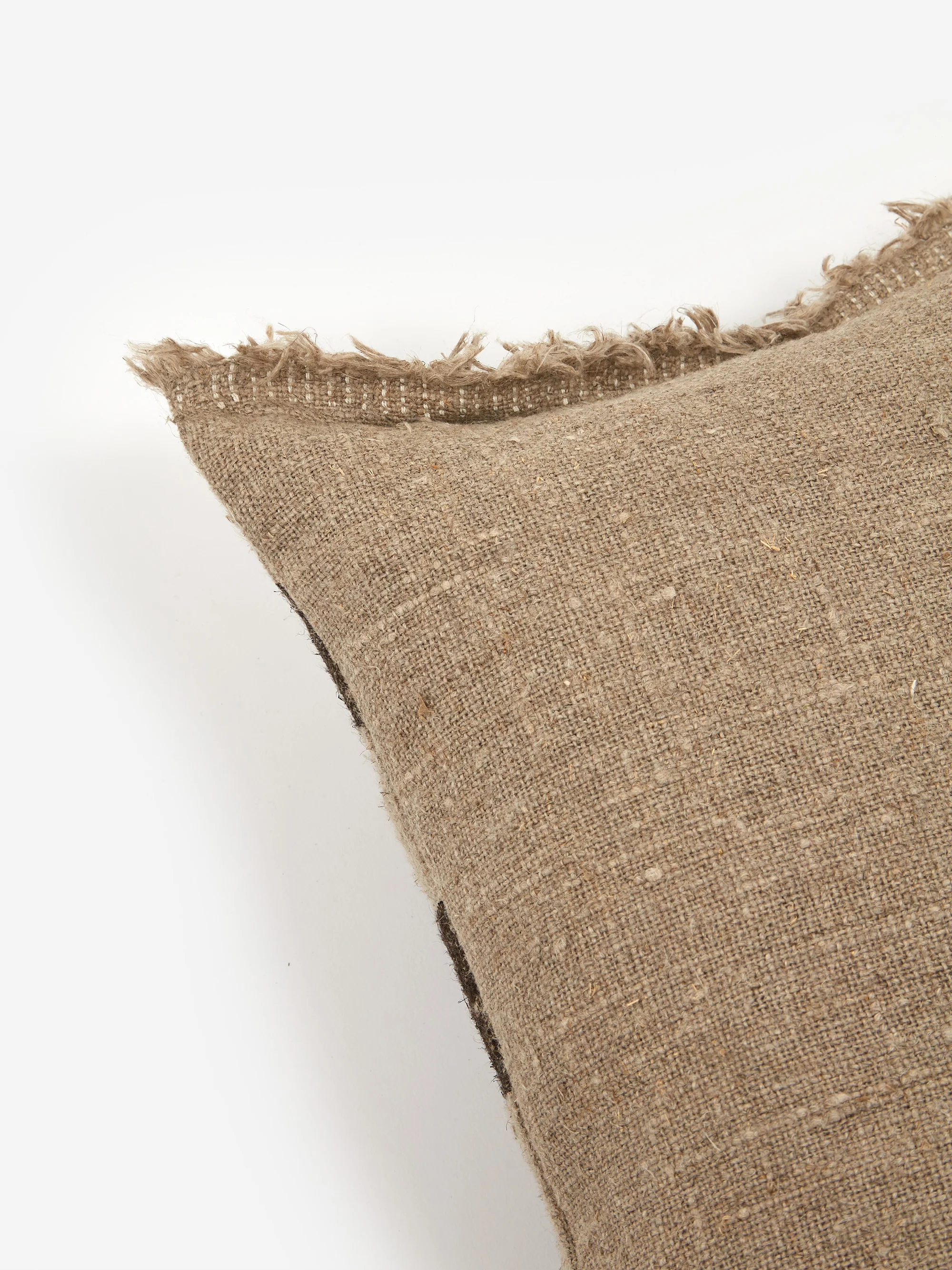 soosumsee Maxi Linen Hand Printed Cushion - Checkerboard - Image 3