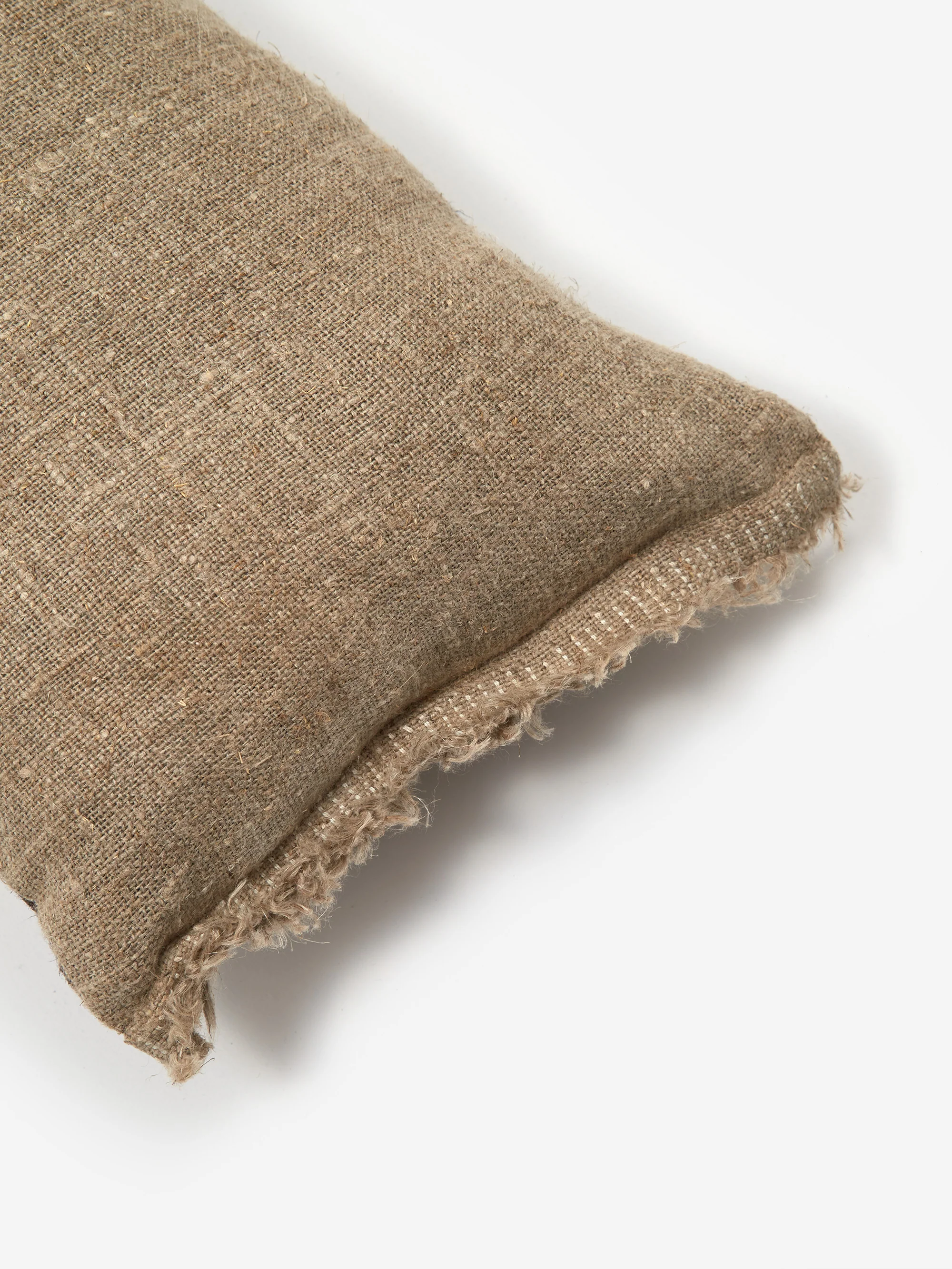 soosumsee Maxi Linen Hand Printed Cushion - Stripe - Image 3