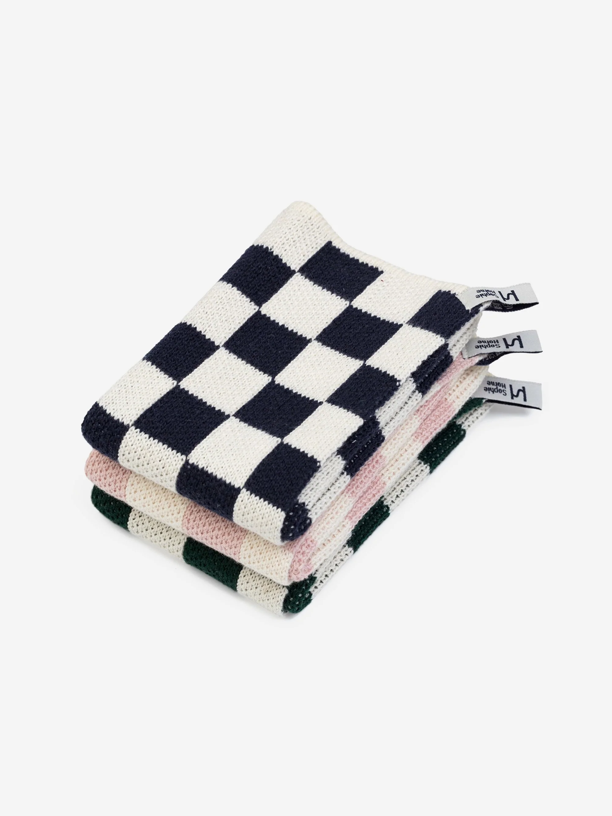 Sophie Home Reusable & Eco-Friendly Cotton Dishcloths - Check Forest - Image 3