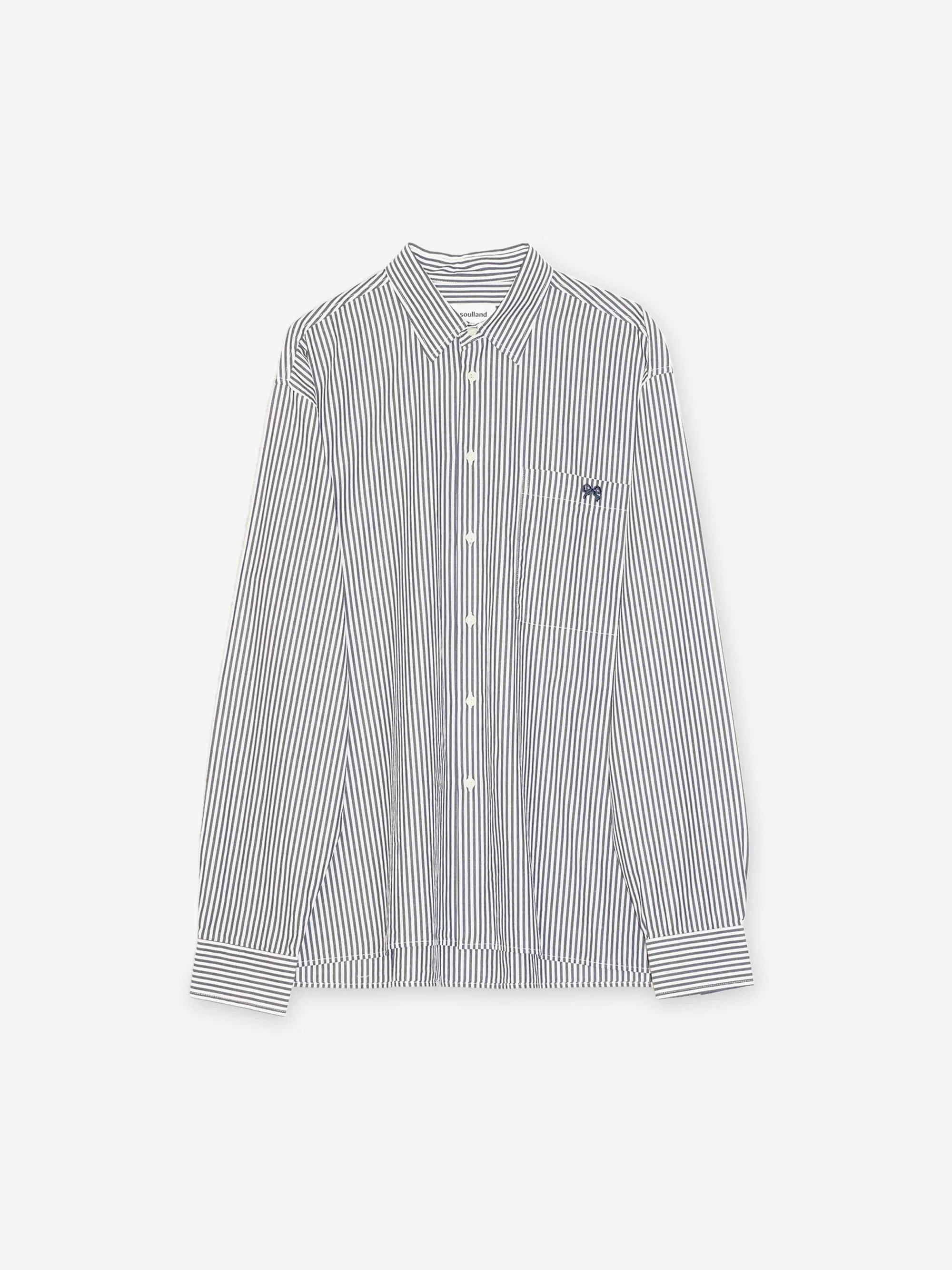 Soulland Vit Stripe Shirt - Blue