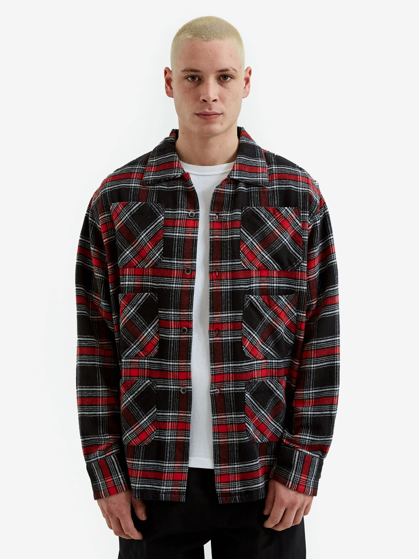 South2 West8 6 Pocket Shirt - Twill Plaid - Black - Image 2
