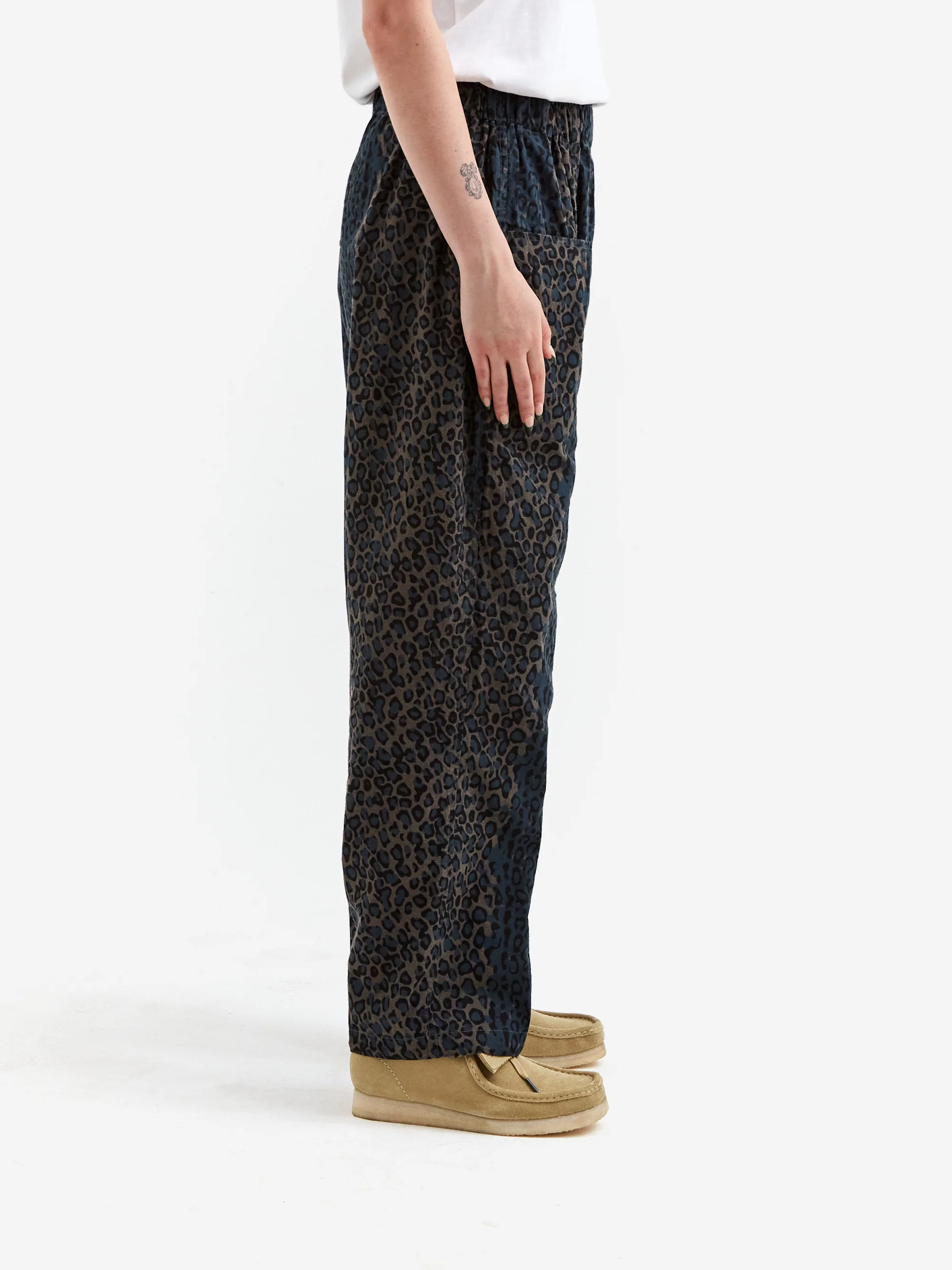 South2 West8 Army String Pant - Flannel Cloth / Printed W - Leopard Brown/Green - Image 2