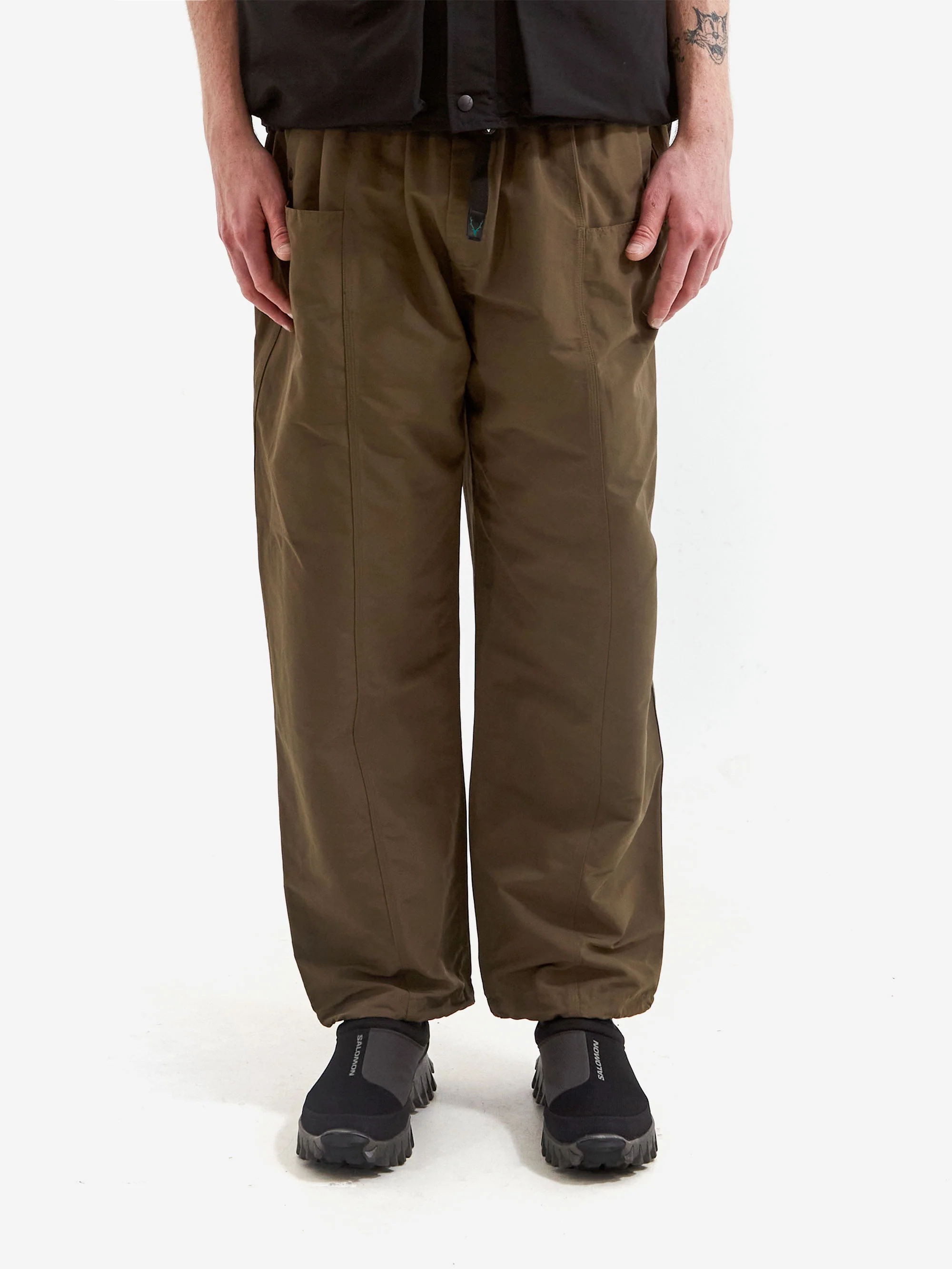 South2 West8 Belted C.S.Grosgrain Pant - A-Olive - Image 2