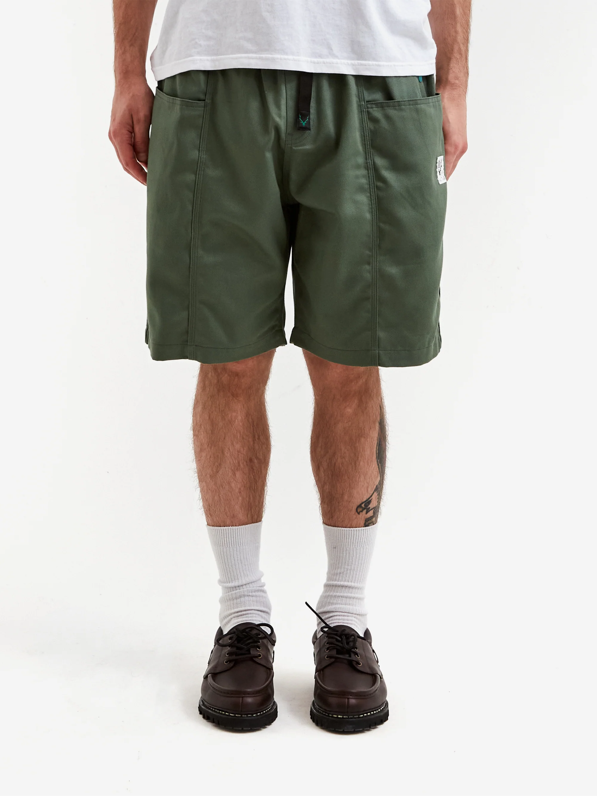 South2 West8 Belted C.S Short - Moss Green - Image 2