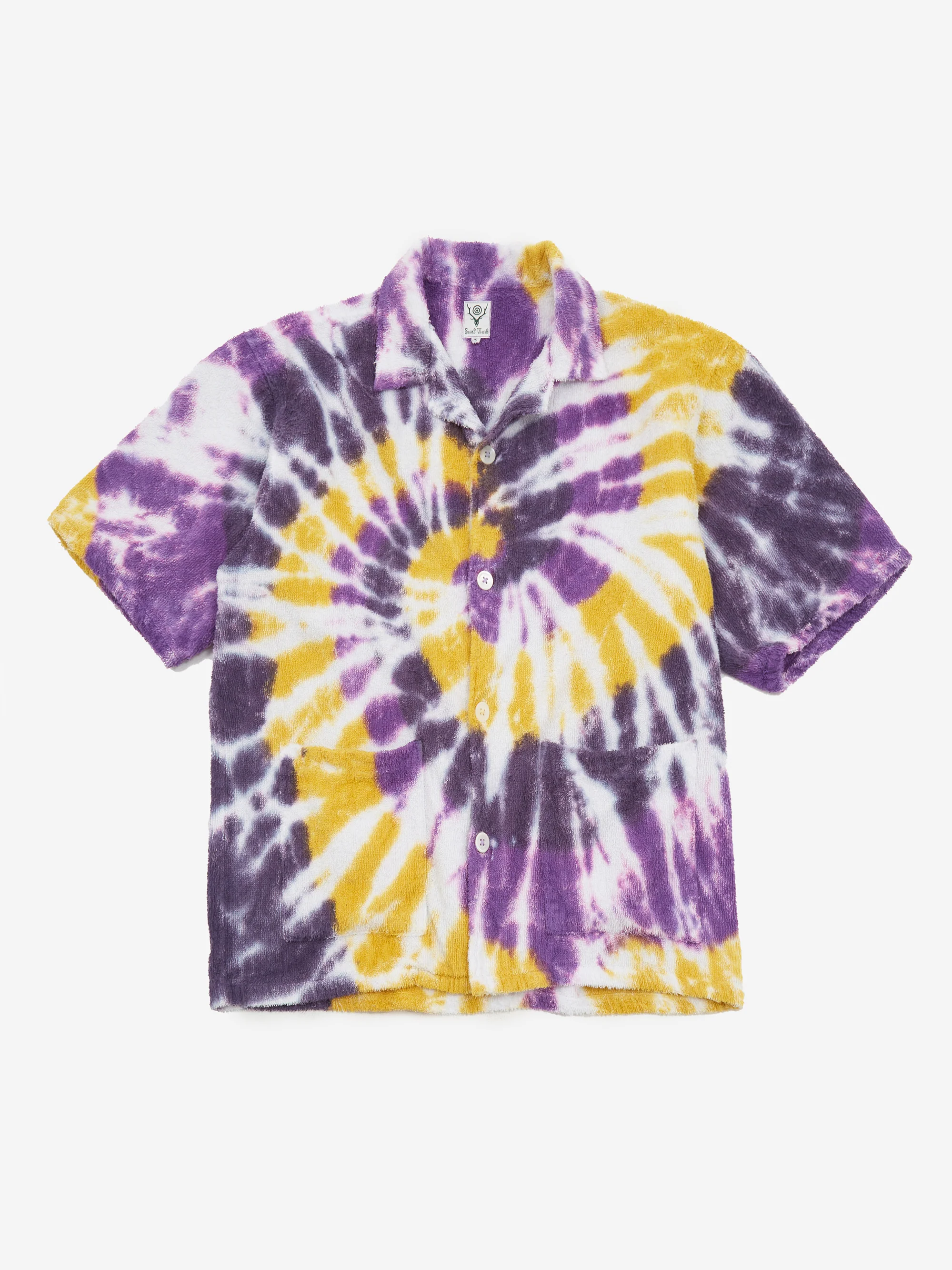 South2 West8 Cabana Shirt - Yellow/Purple