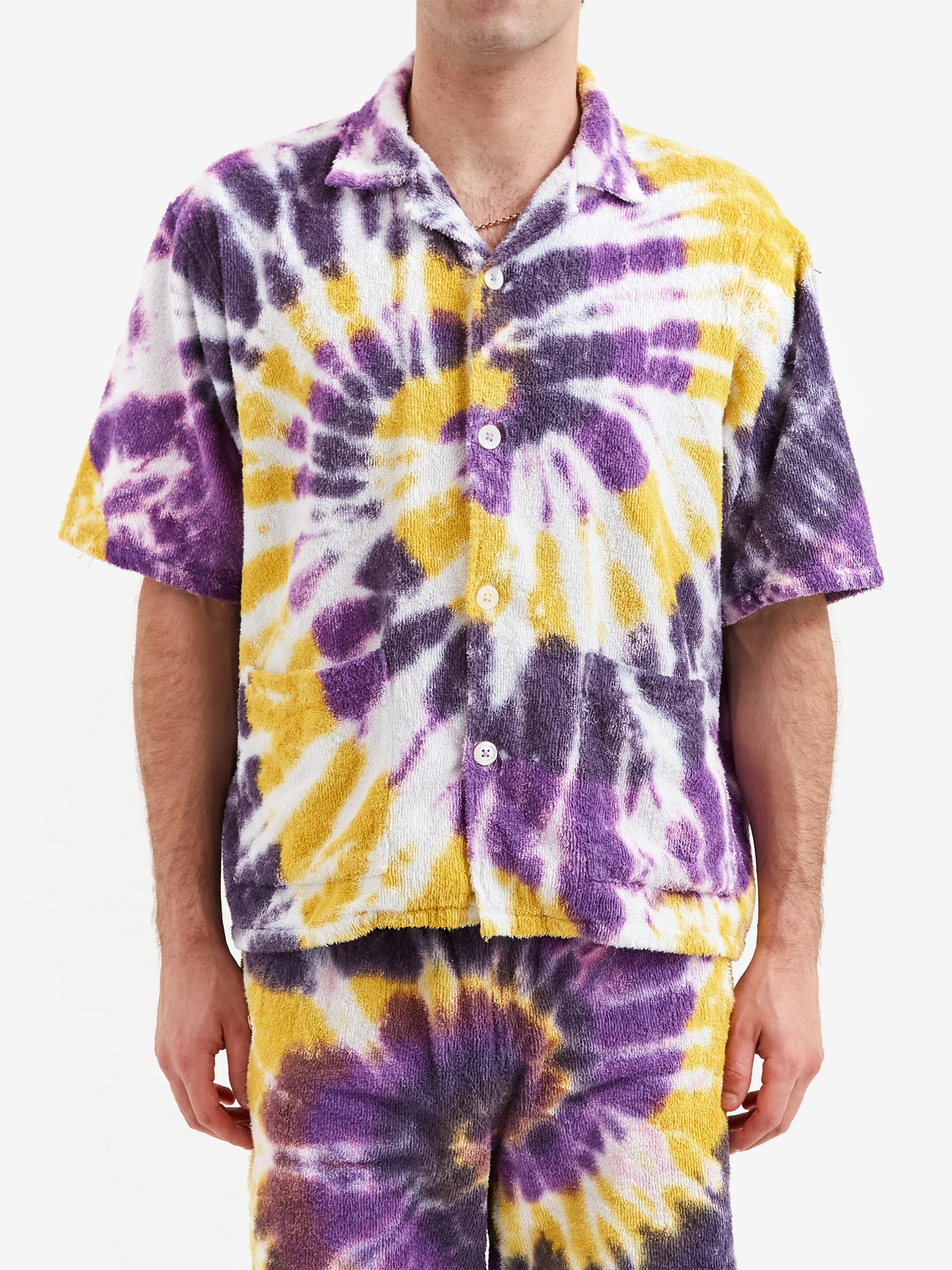 South2 West8 Cabana Shirt - Yellow/Purple - Image 2