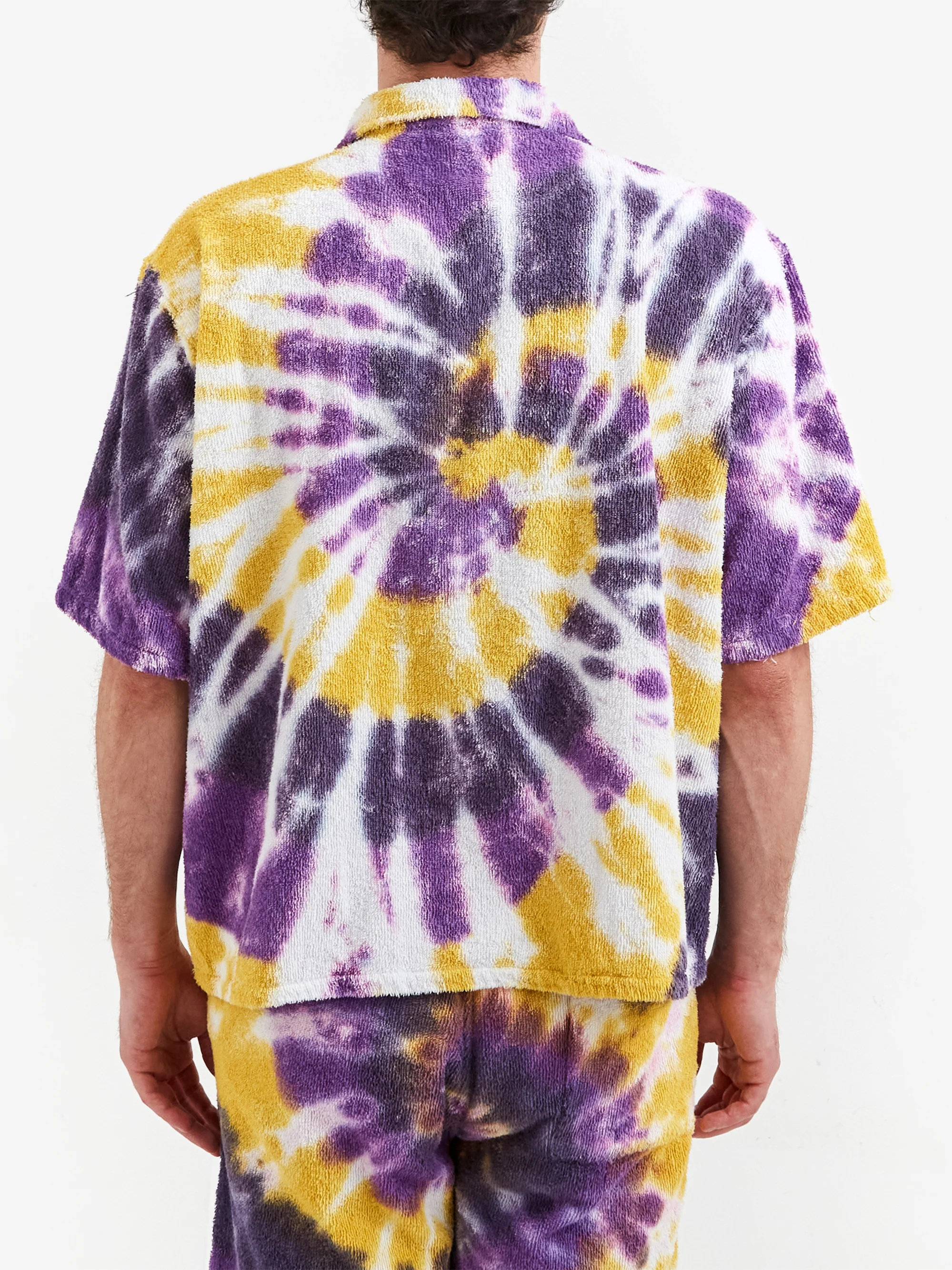 South2 West8 Cabana Shirt - Yellow/Purple - Image 6