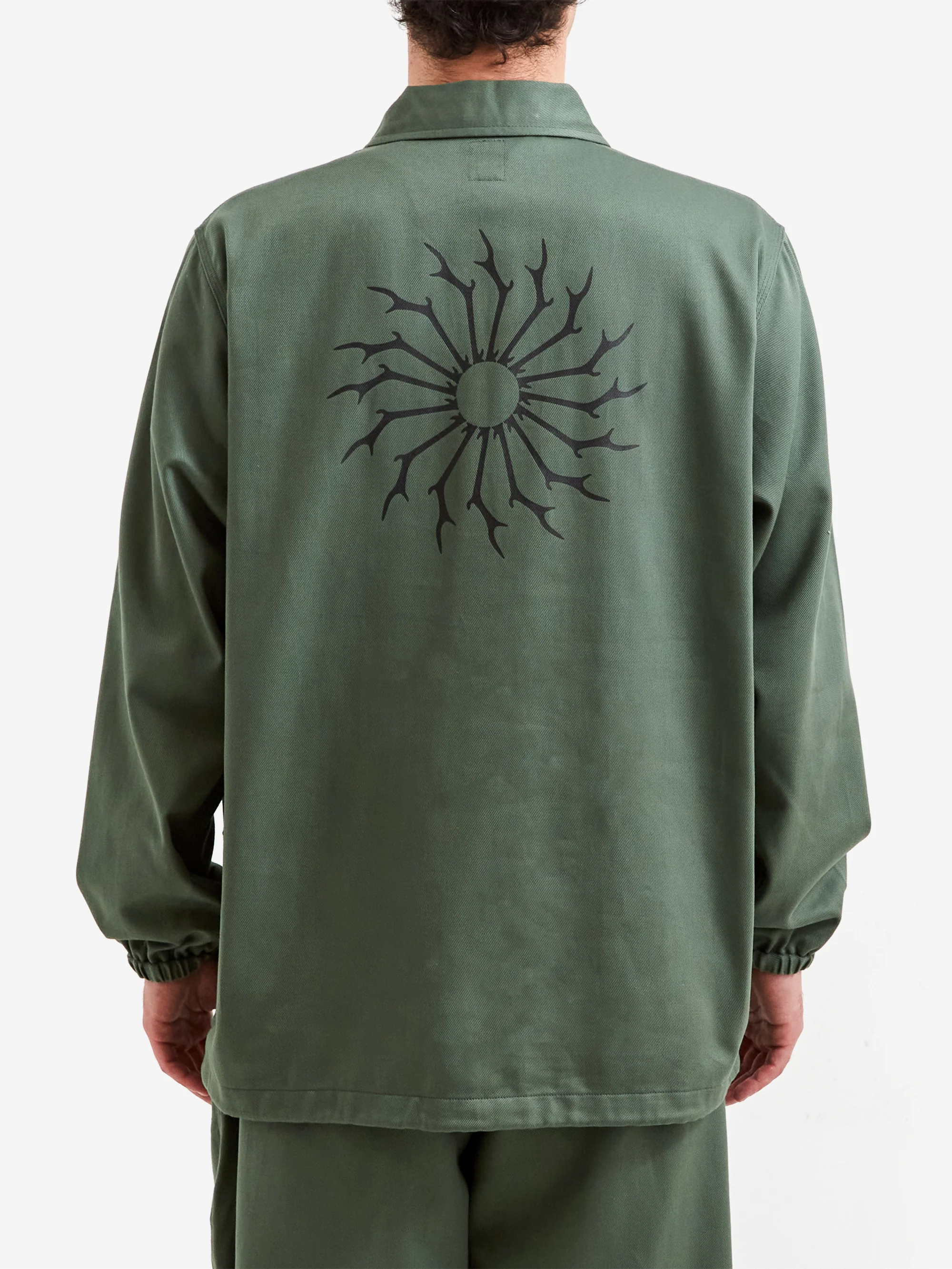 South2 West8 Coach Jacket - Moss Green - Image 7