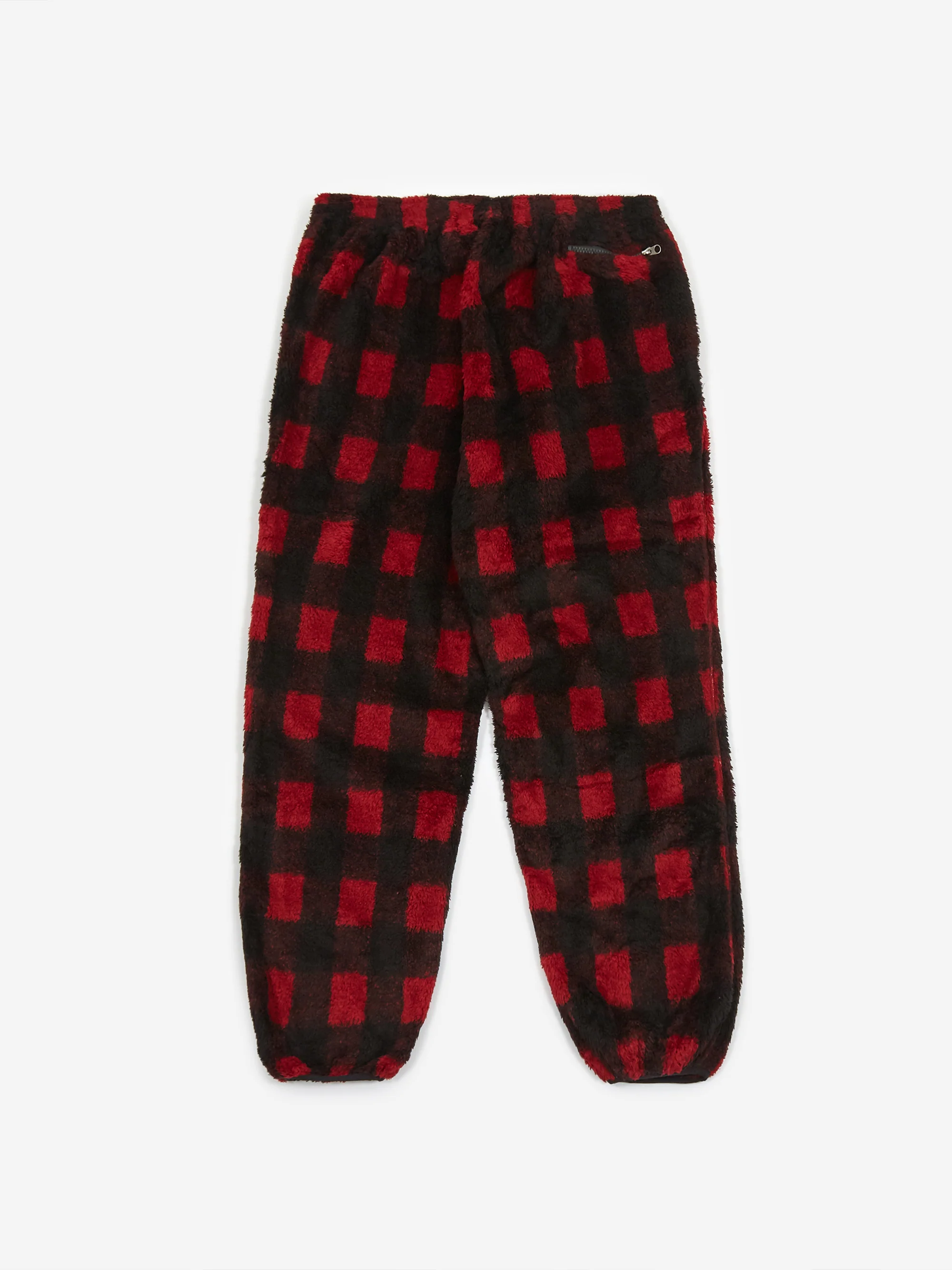South2 West8 Faux Boa Buffalo Plaid String Pant - Red - Image 5