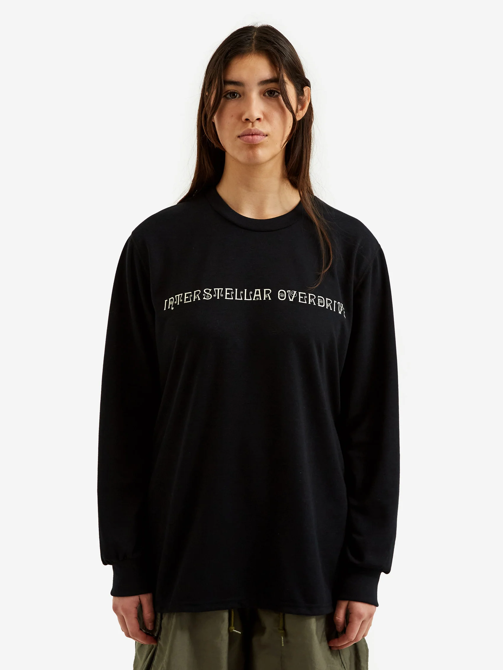South2 West8 L/S Crew Neck Tee - Interstellar Overdrive - Black