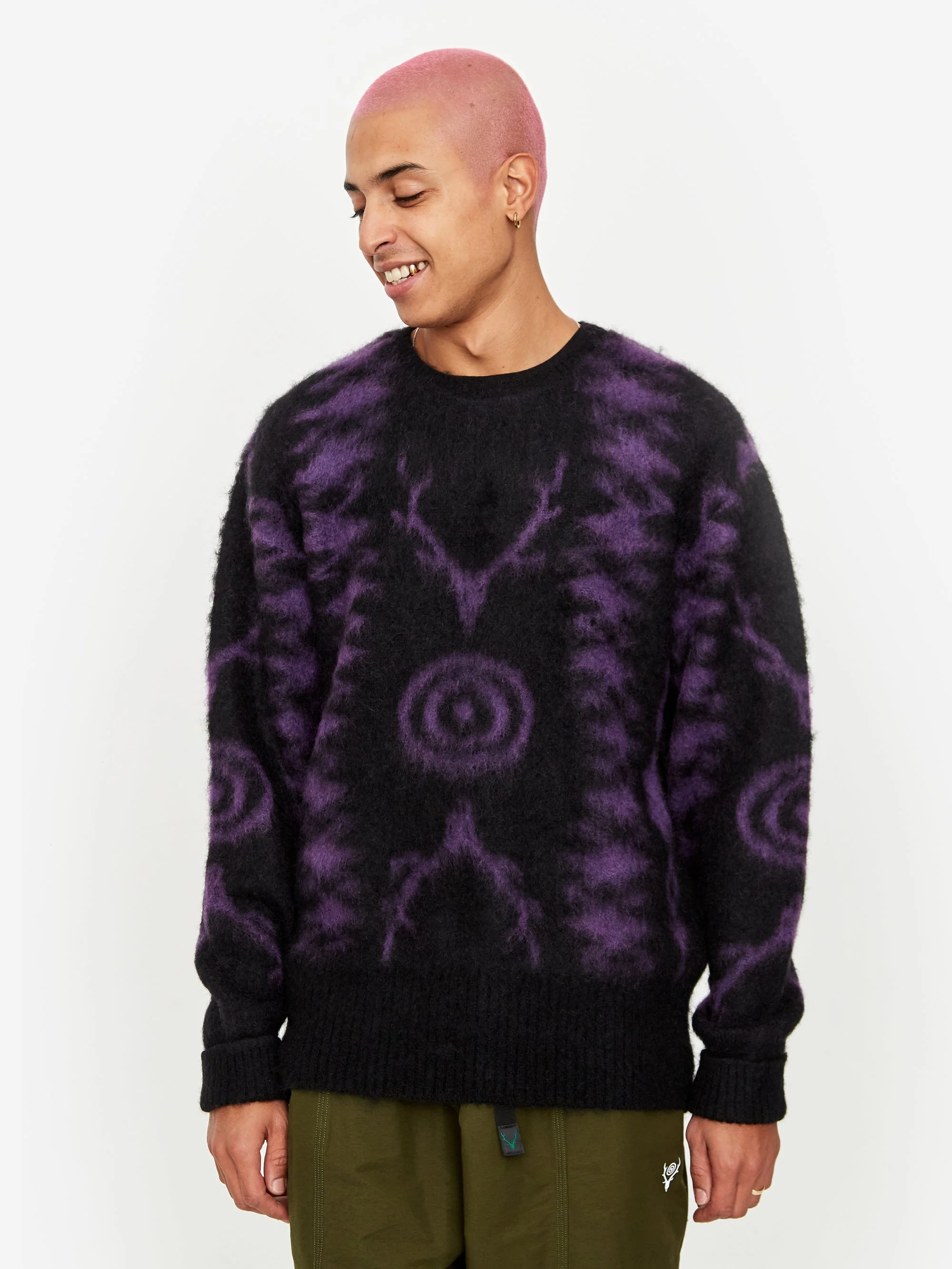 South2 West8 Loose Fit Native Jumper - Black - Image 6