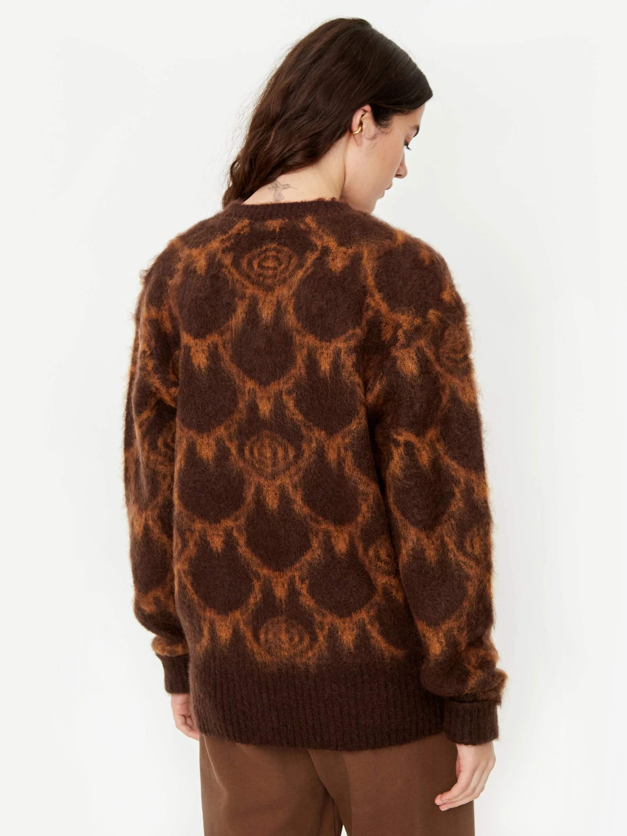 South2 West8 Loose Fit Skull & Target Jumper W - Dark Brown - Image 5