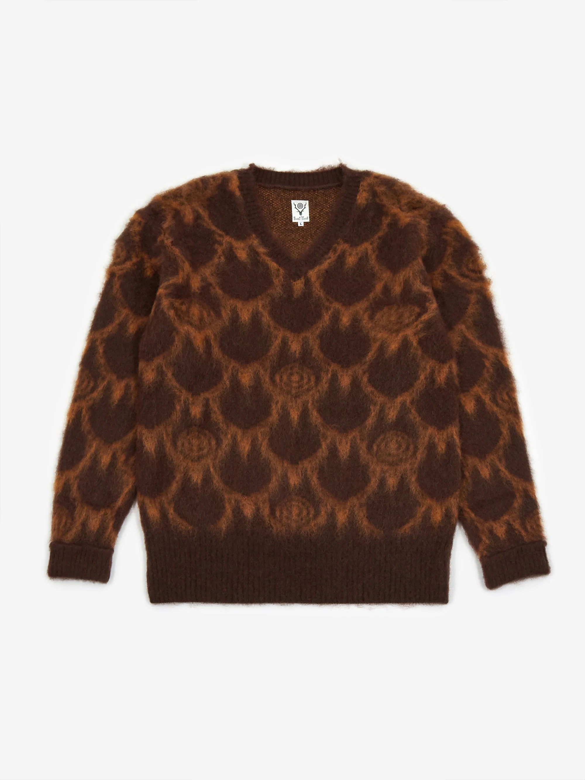 South2 West8 Loose Fit Skull & Target Jumper W - Dark Brown - Image 6
