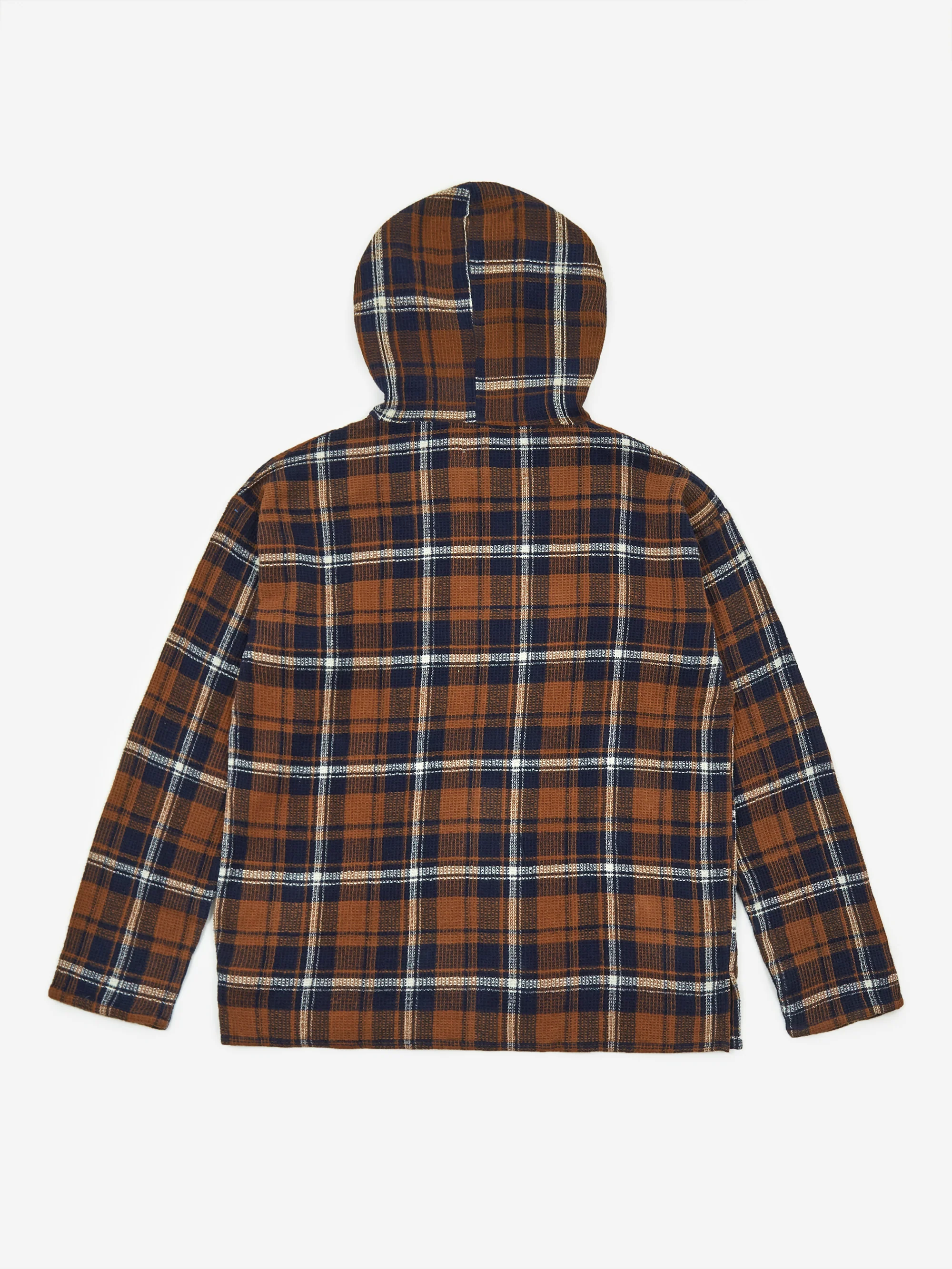 South2 West8 Plaid Mexican Parka - Brown/Navy/White - Image 5