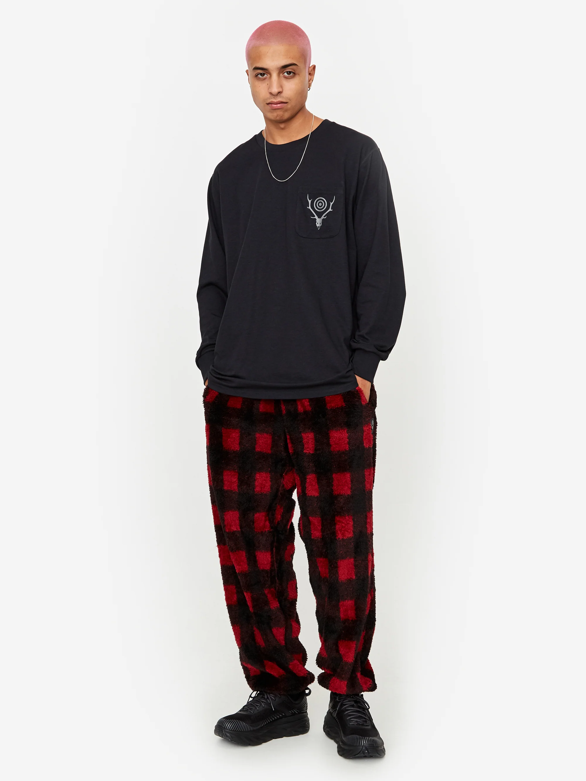 South2 West8 Round Pocket Longsleeve T-Shirt - Black - Image 6