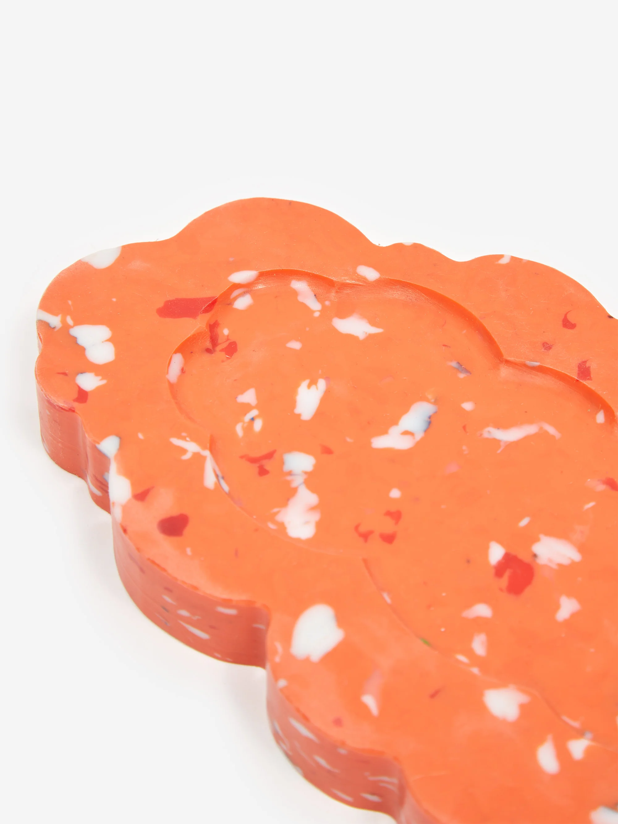 Space Available Upcycled Plastic Clouded Tray- Orange - Image 2