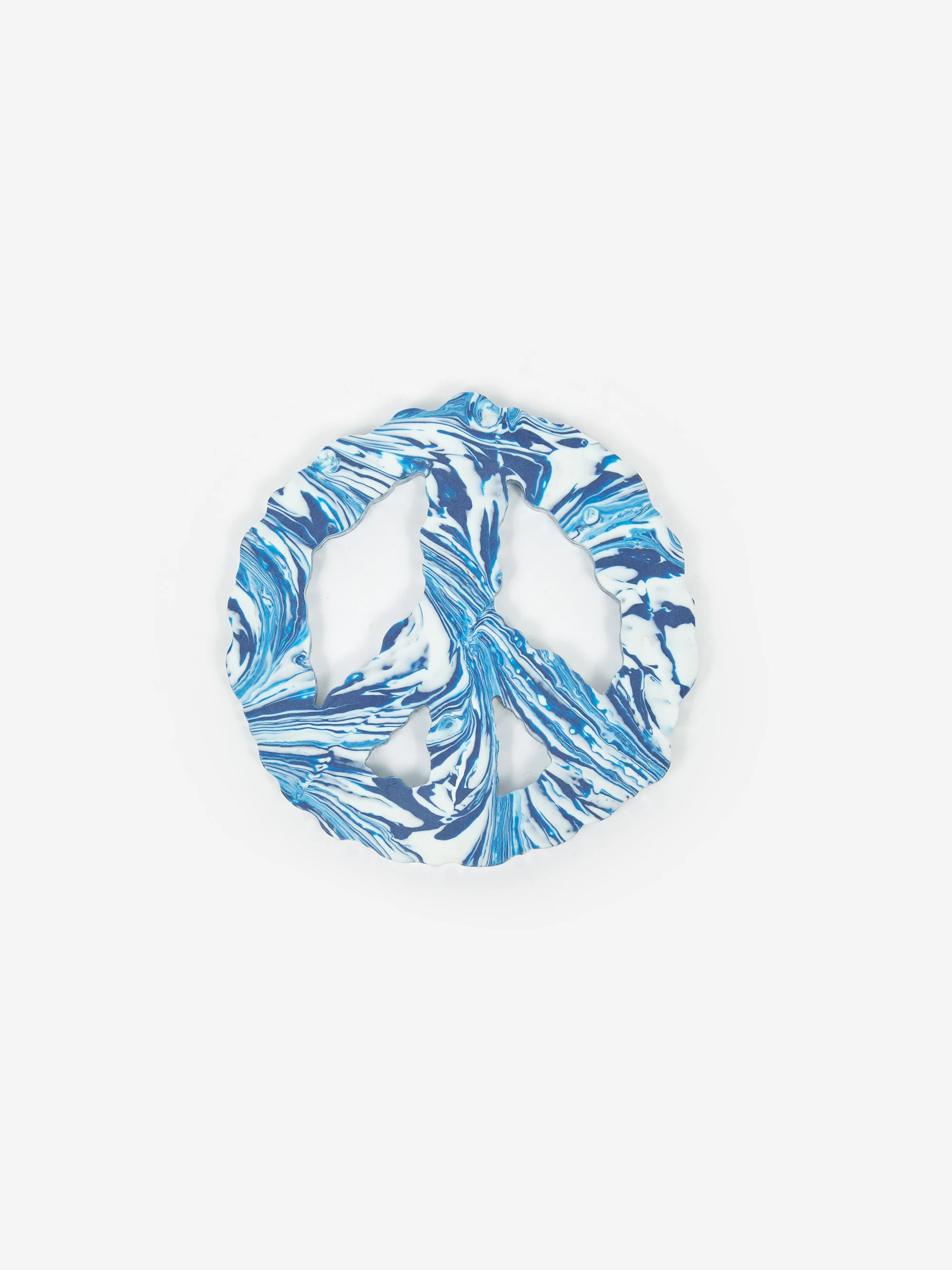 Space Available Upcycled Plastic Peace Coaster - Set of 4 - Blue wave - Image 4