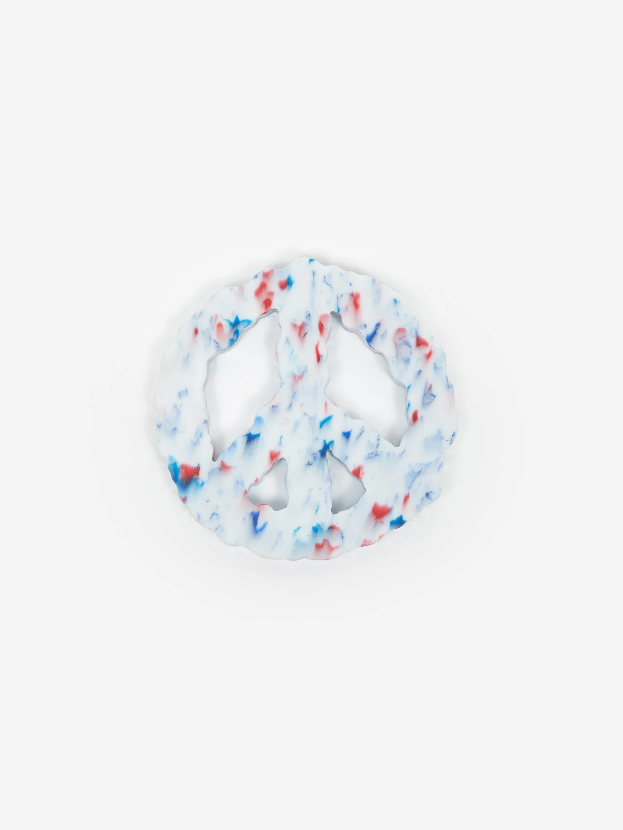 Space Available Upcycled Plastic Peace Coaster - Set of 4 - White - Image 3