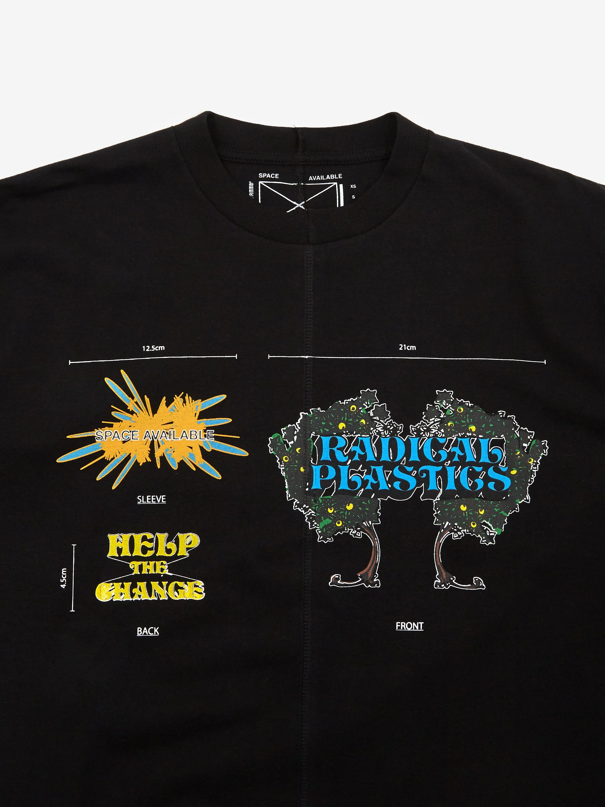 Space Available x Alex Olson Radical Plastics Shortsleeve T-Shirt - Black - Image 3