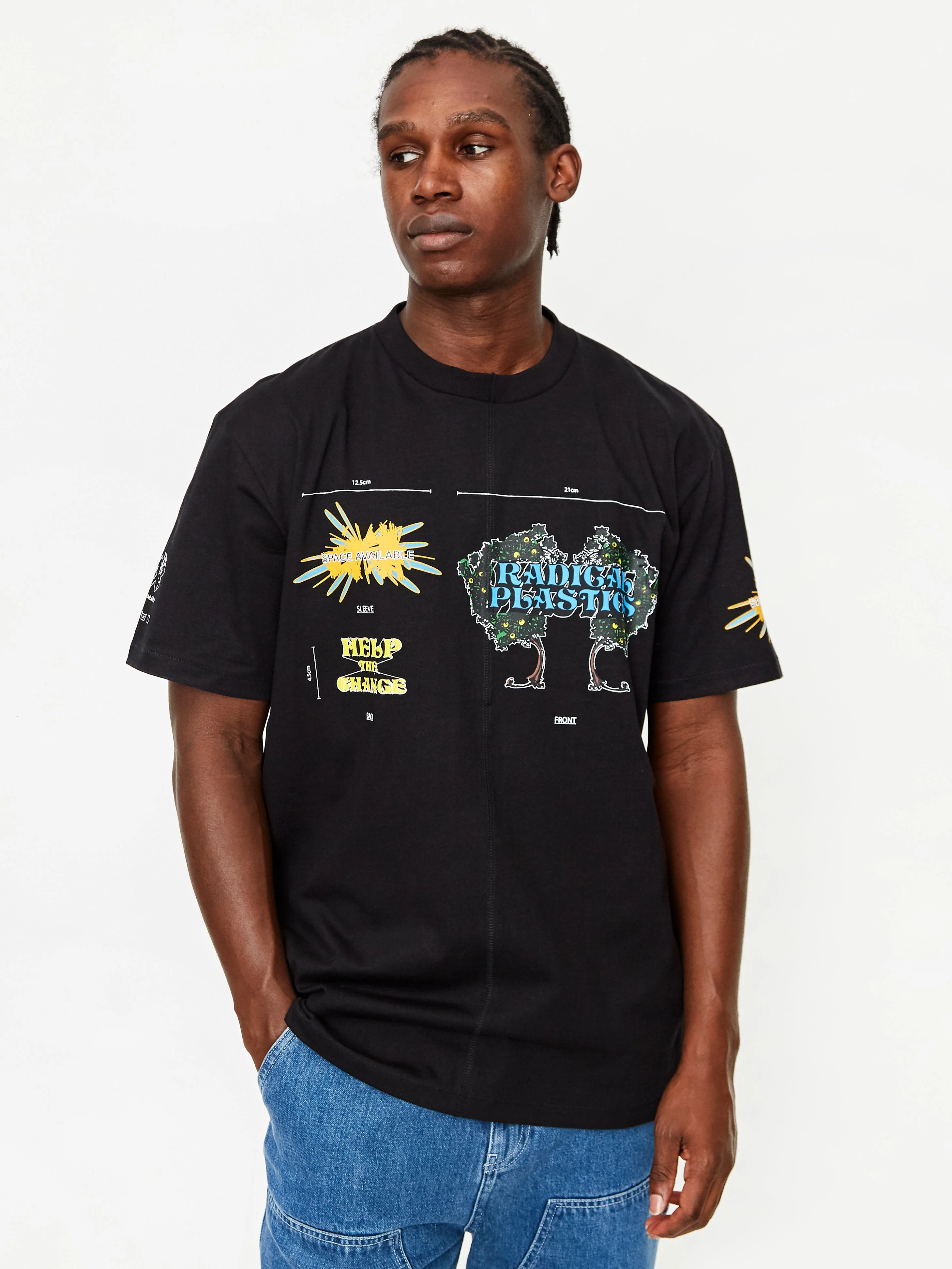 Space Available x Alex Olson Radical Plastics Shortsleeve T-Shirt - Black - Image 6