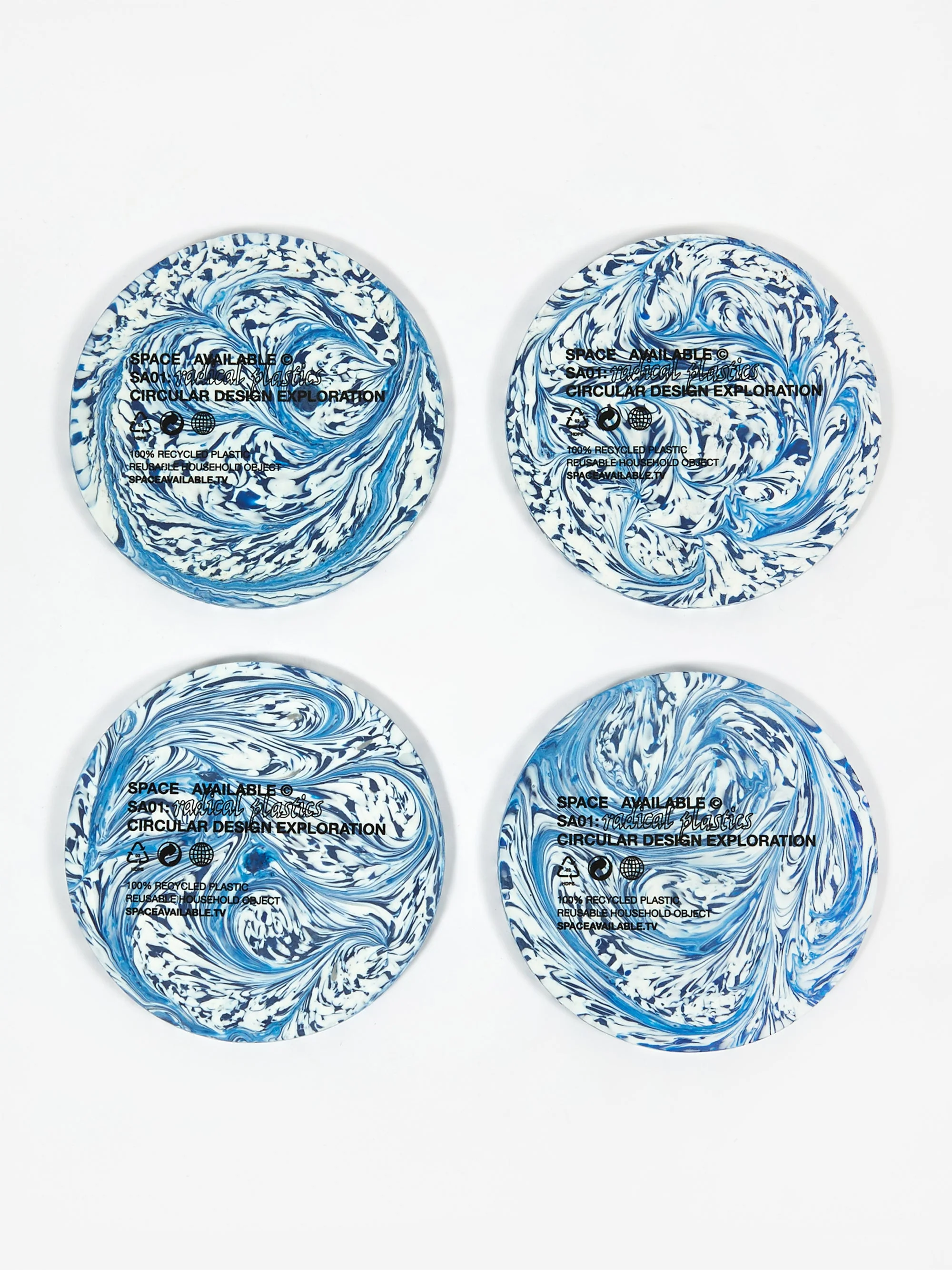 Space Available x Low Intervention Coaster - Blue Swirl