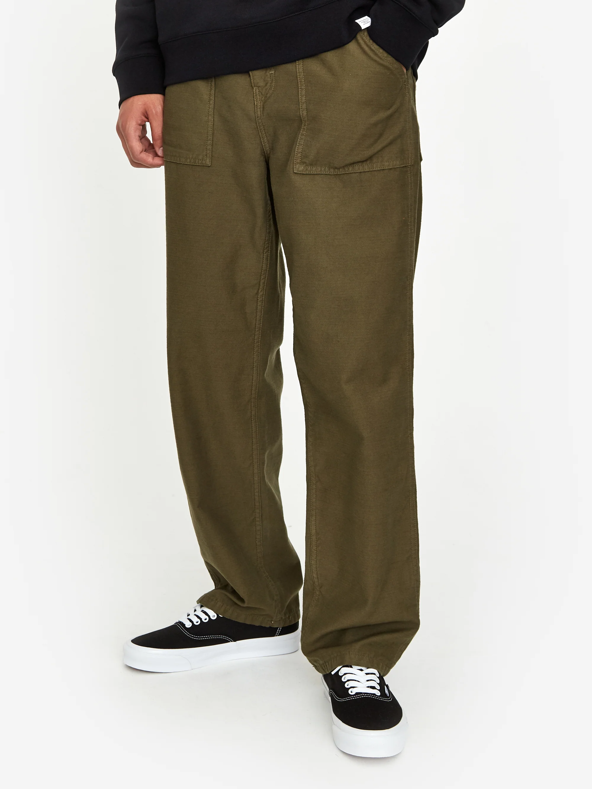 Stan Ray Fat Pant - Olive Sateen - Image 5