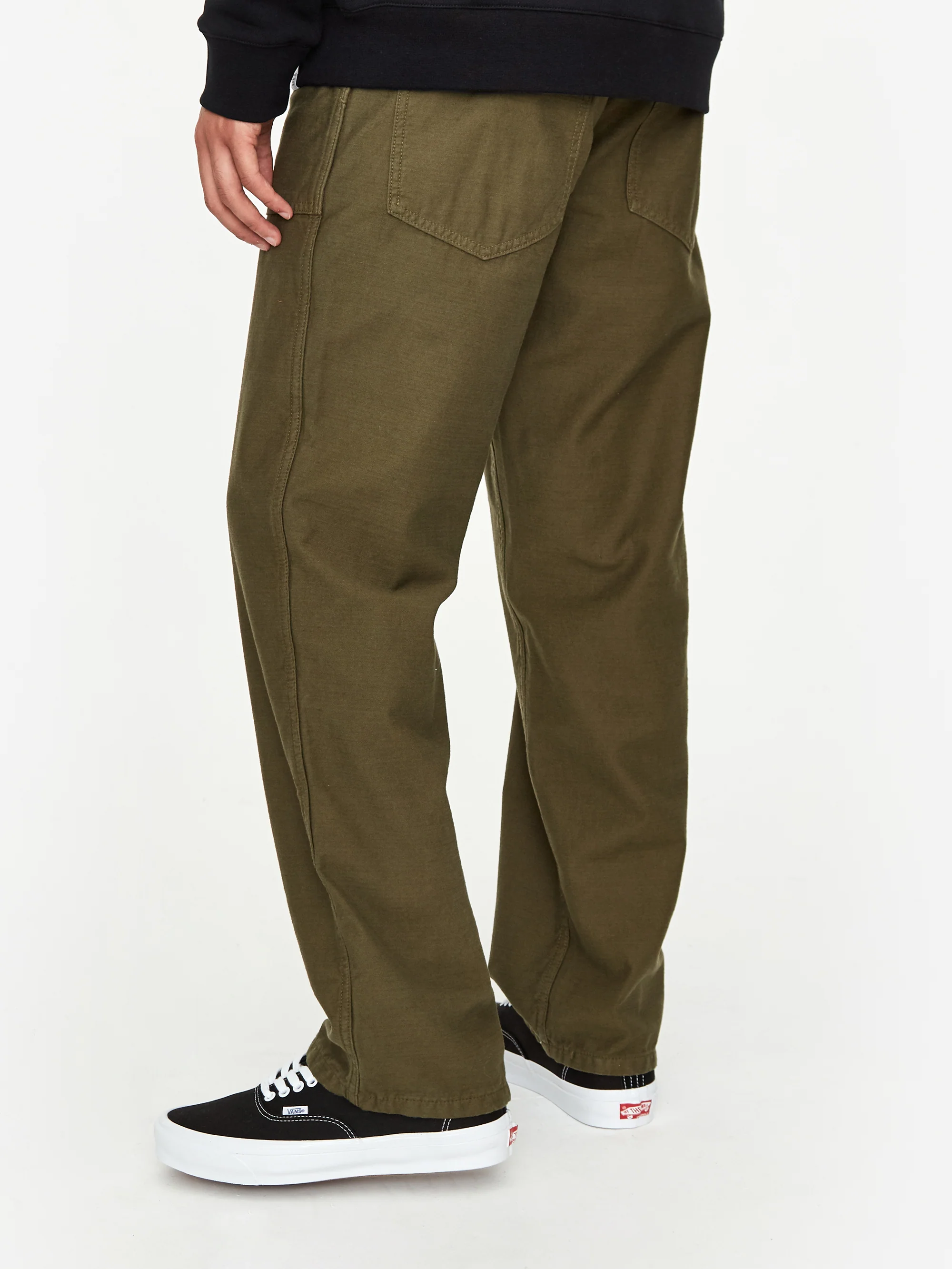 Stan Ray Fat Pant - Olive Sateen - Image 7