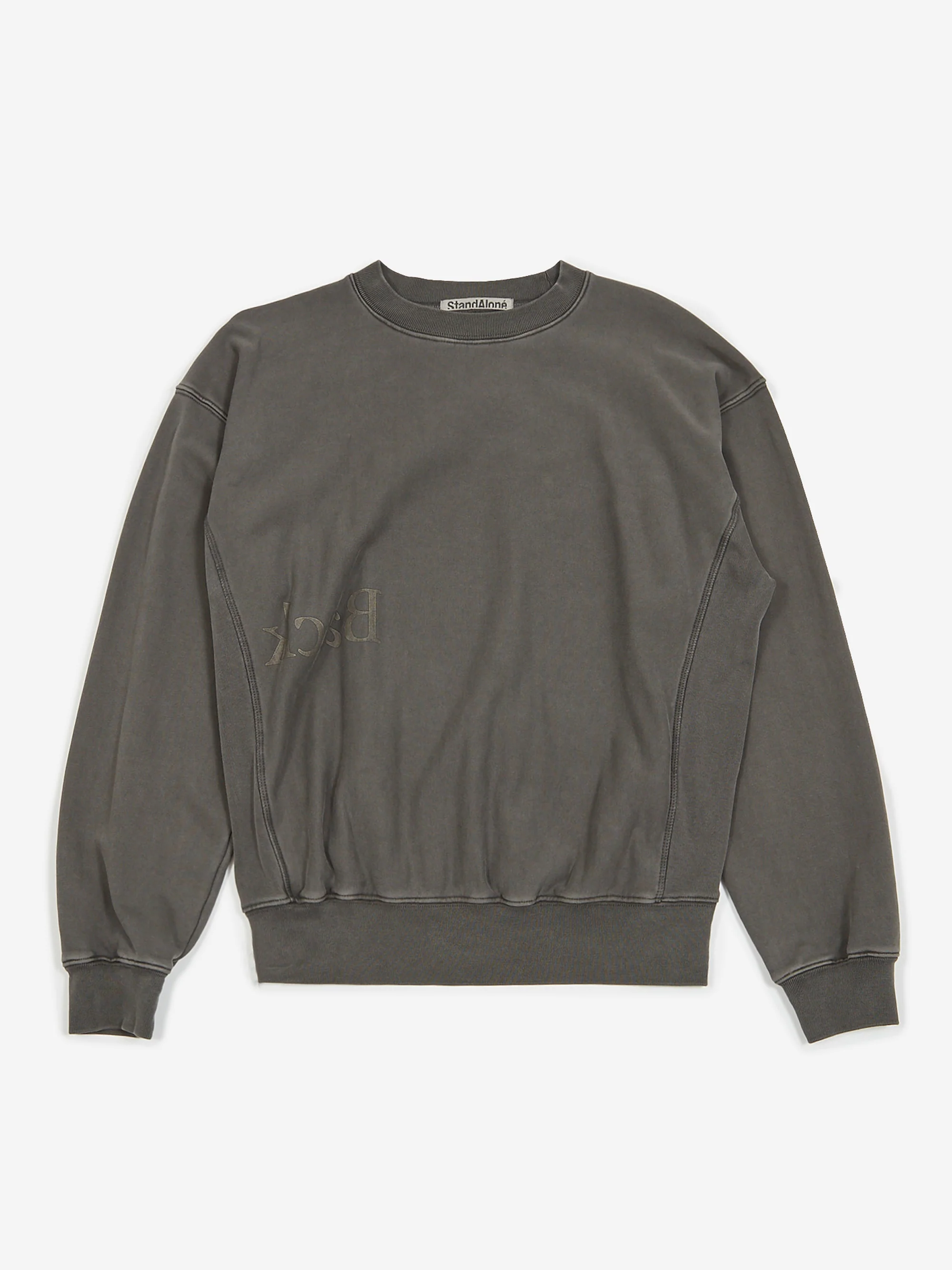 Stand Alone Back Logo Sweatshirt - Dark Grey - Image 7