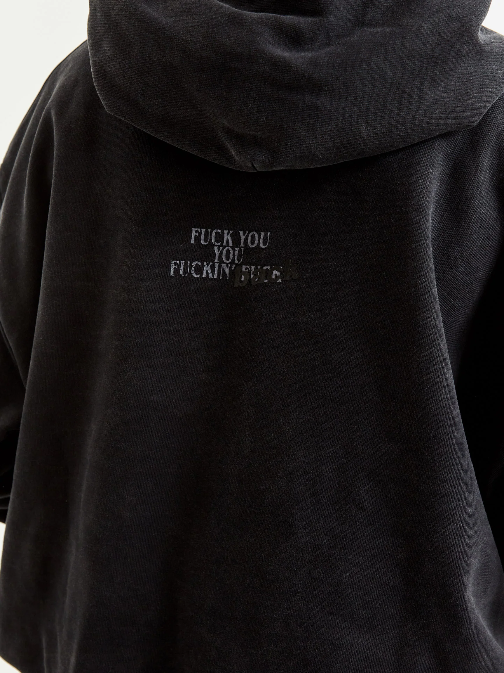 Stand Alone Balloon Cropped Hoodie - Black - Image 4