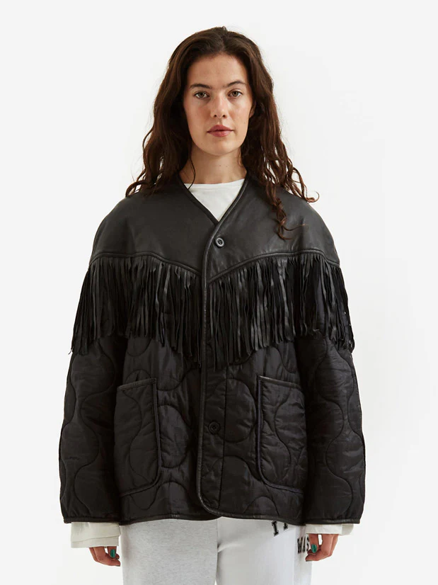Stand Alone Fringe Military Quilted Liner - Black