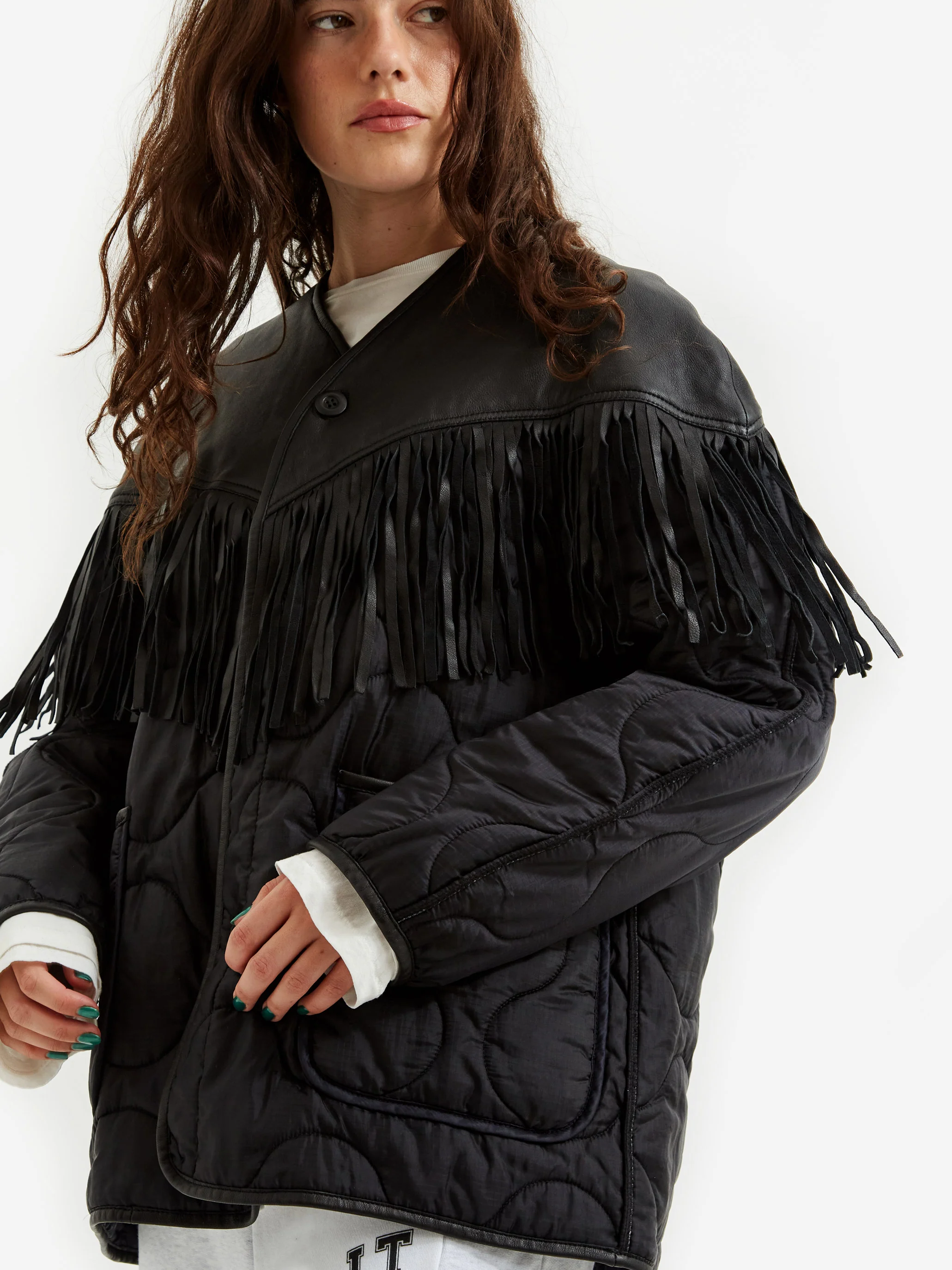 Stand Alone Fringe Military Quilted Liner - Black - Image 3