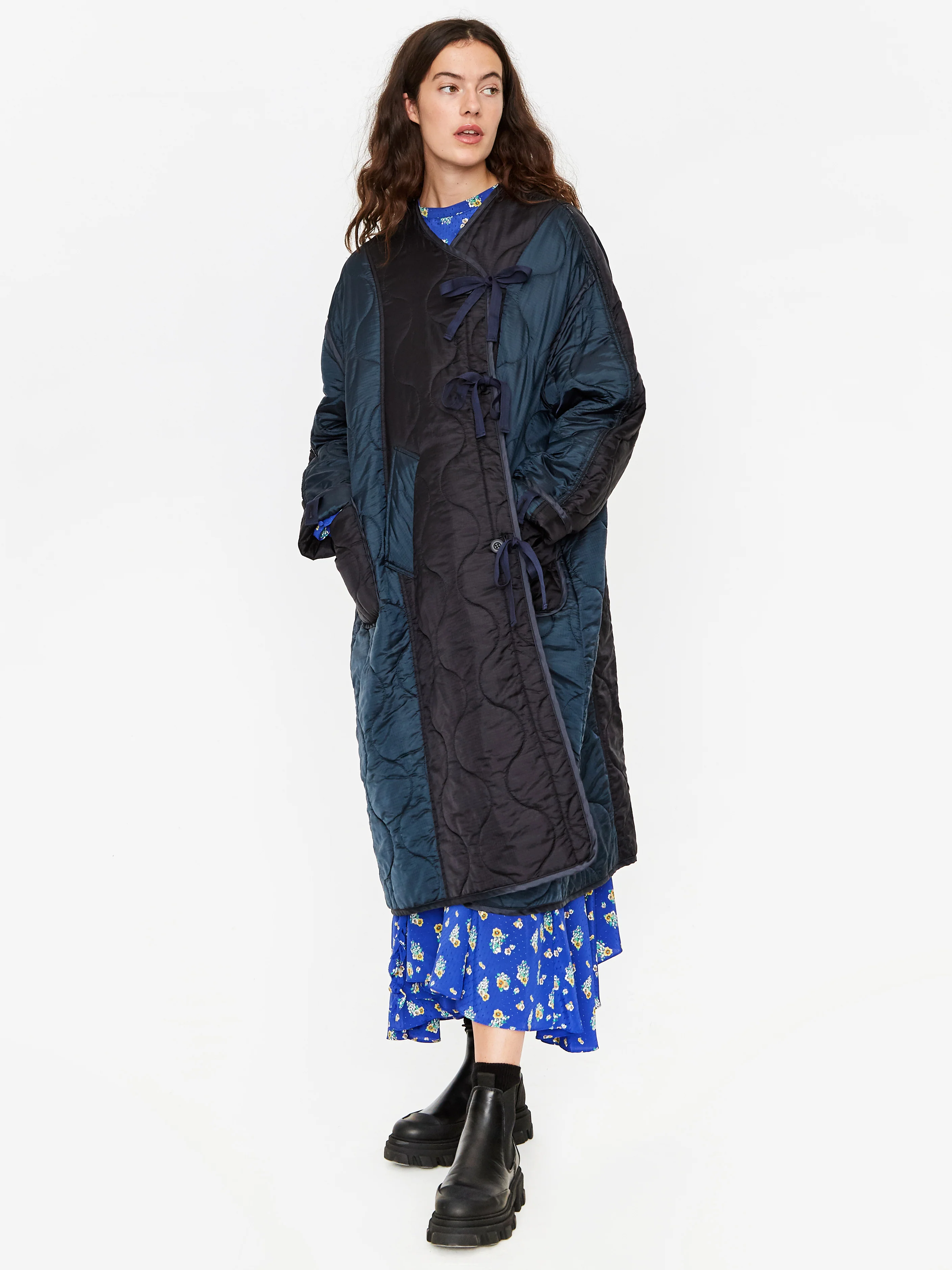 Stand Alone Military Quilted Liner Coat - Black - Image 6