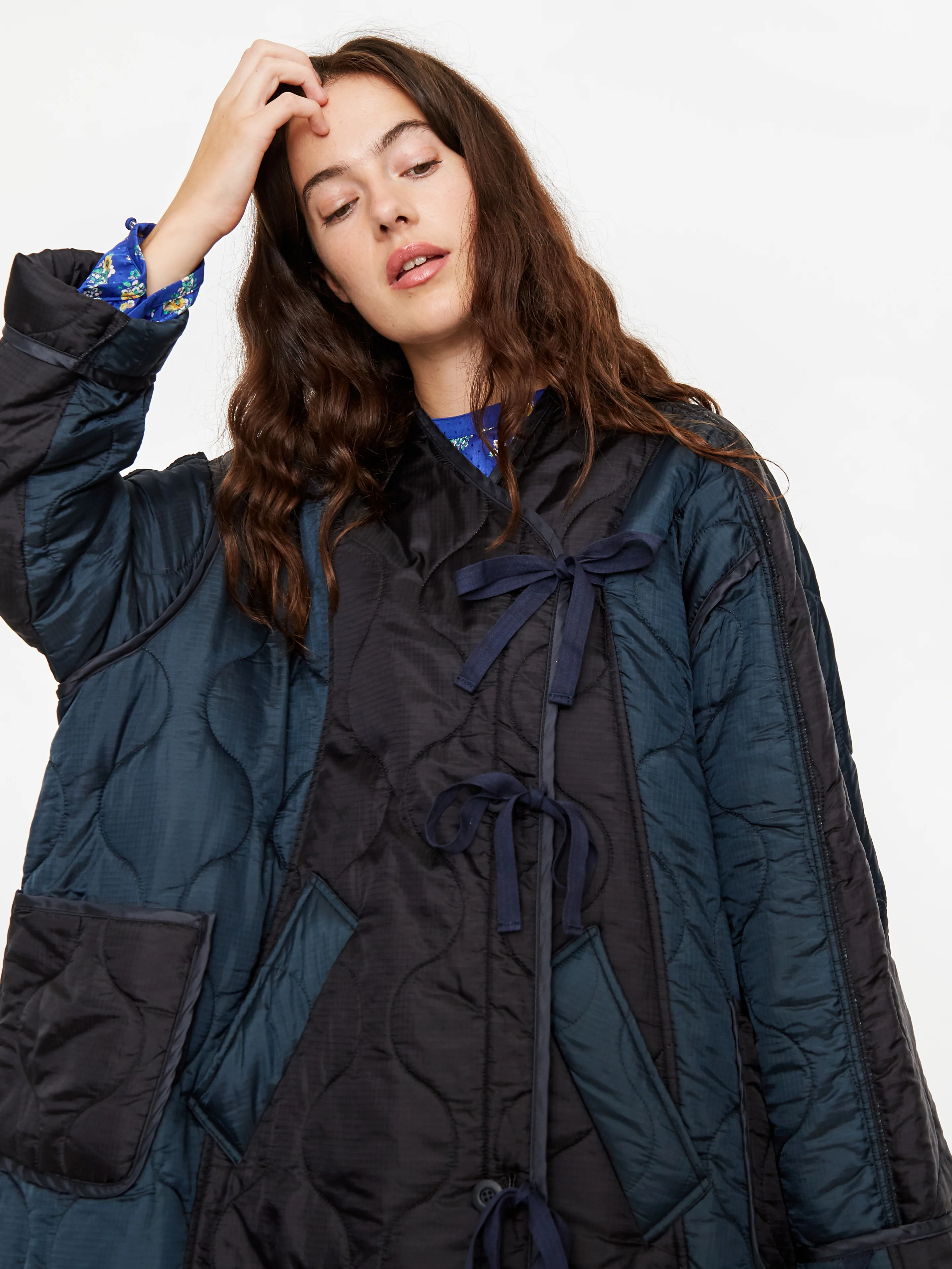 Stand Alone Military Quilted Liner Coat - Black - Image 7
