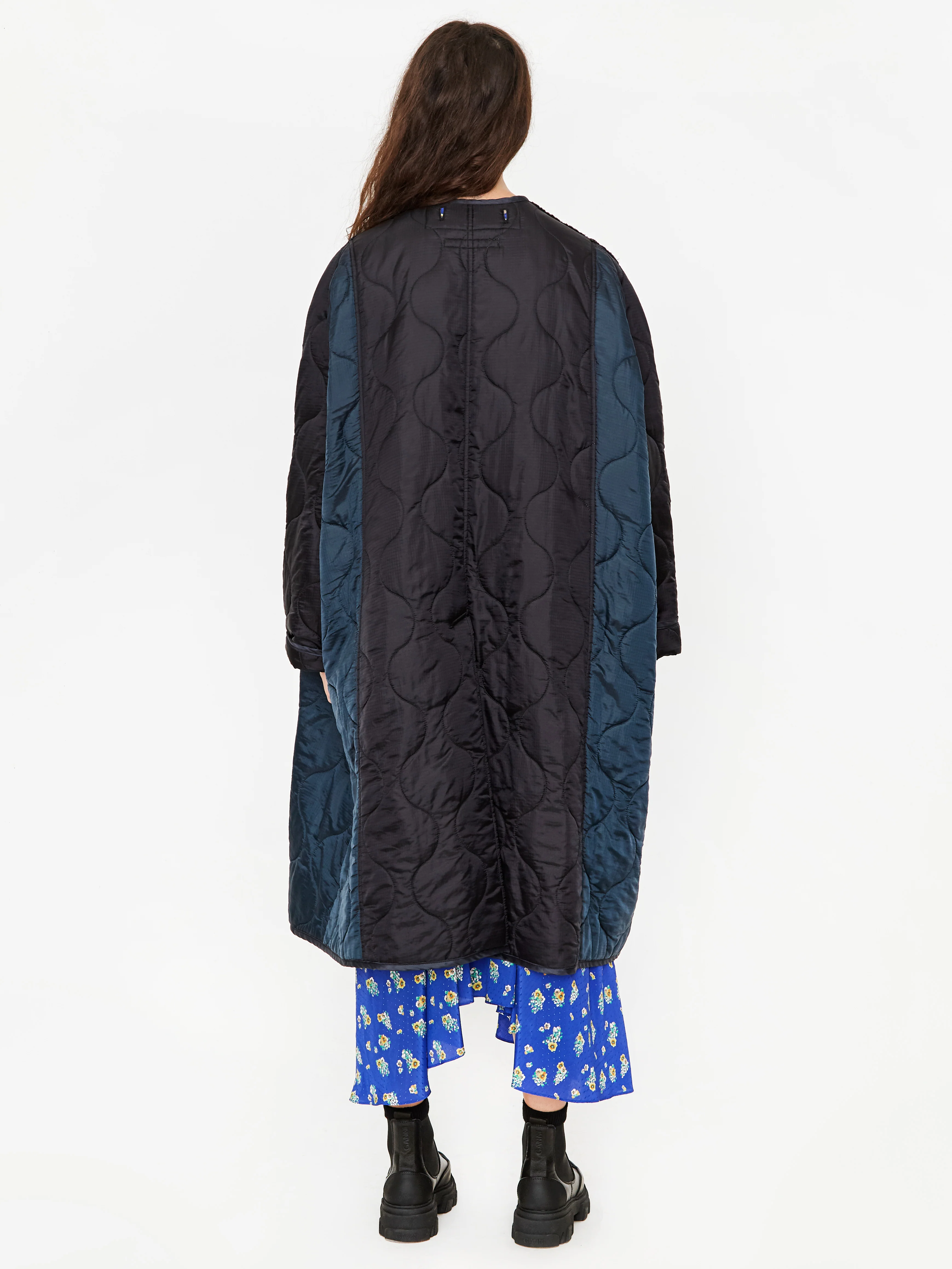 Stand Alone Military Quilted Liner Coat - Black - Image 9
