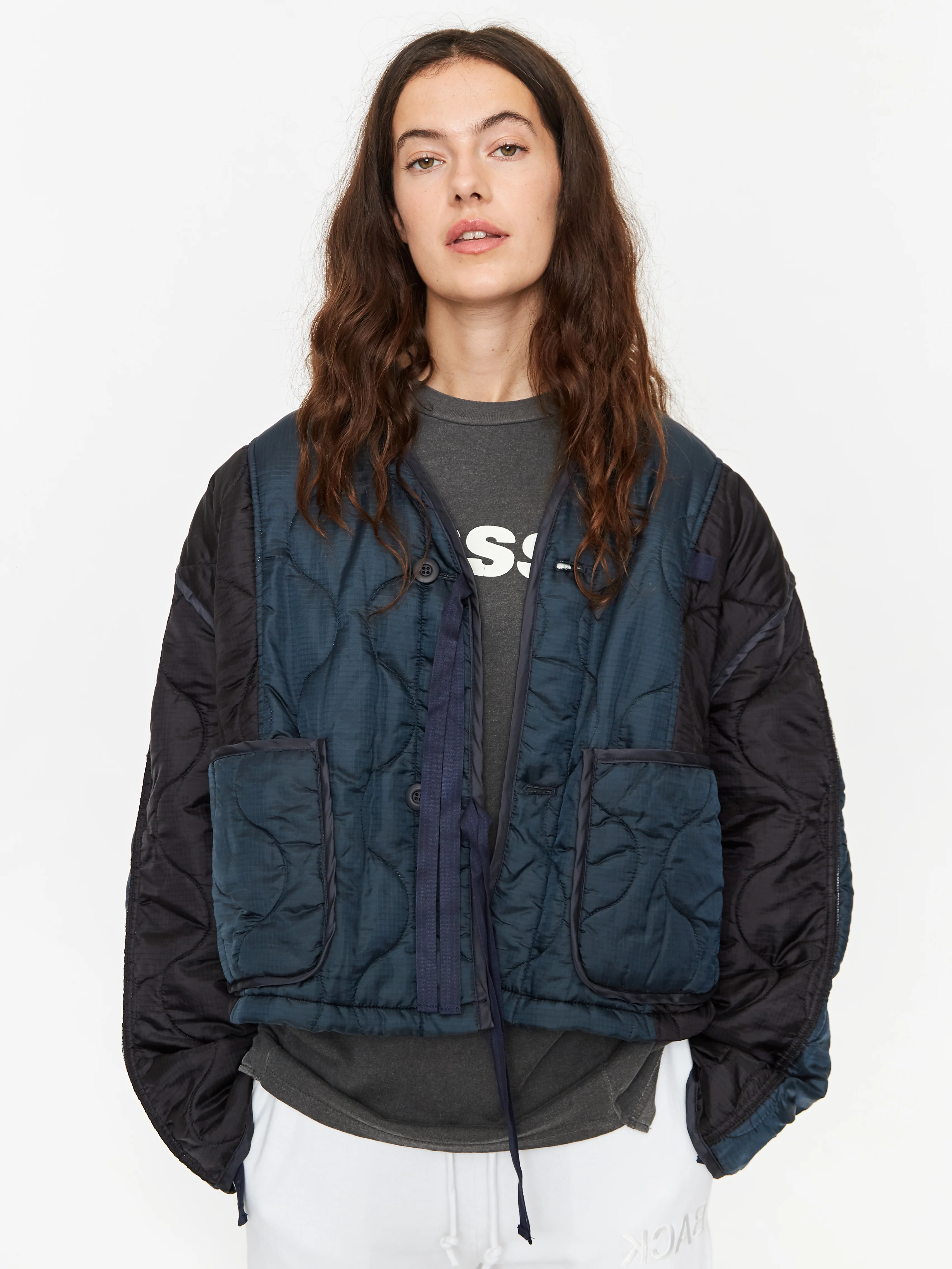 Stand Alone Military Quilted Liner Jacket - Black - Image 2
