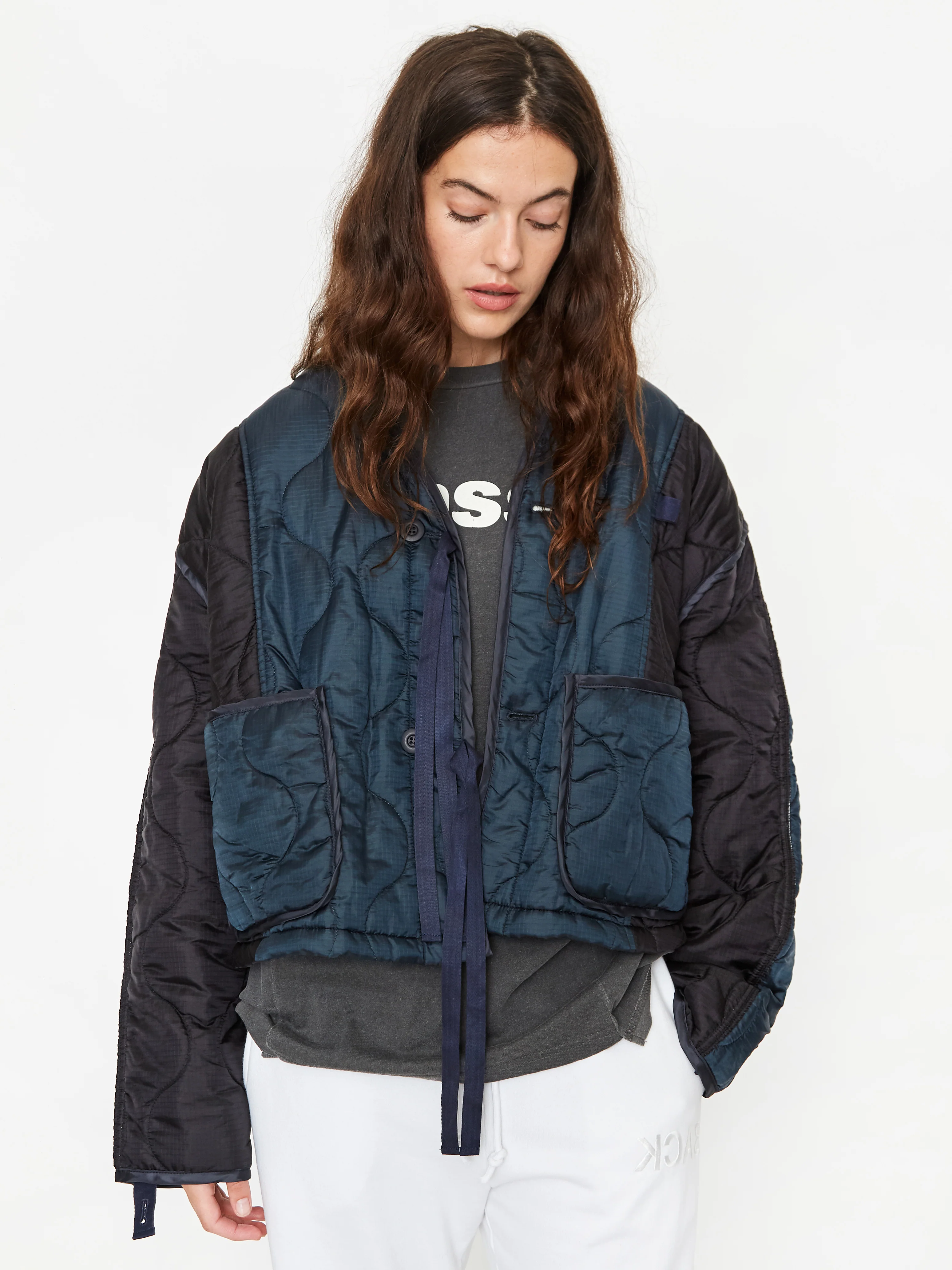 Stand Alone Military Quilted Liner Jacket - Black - Image 4