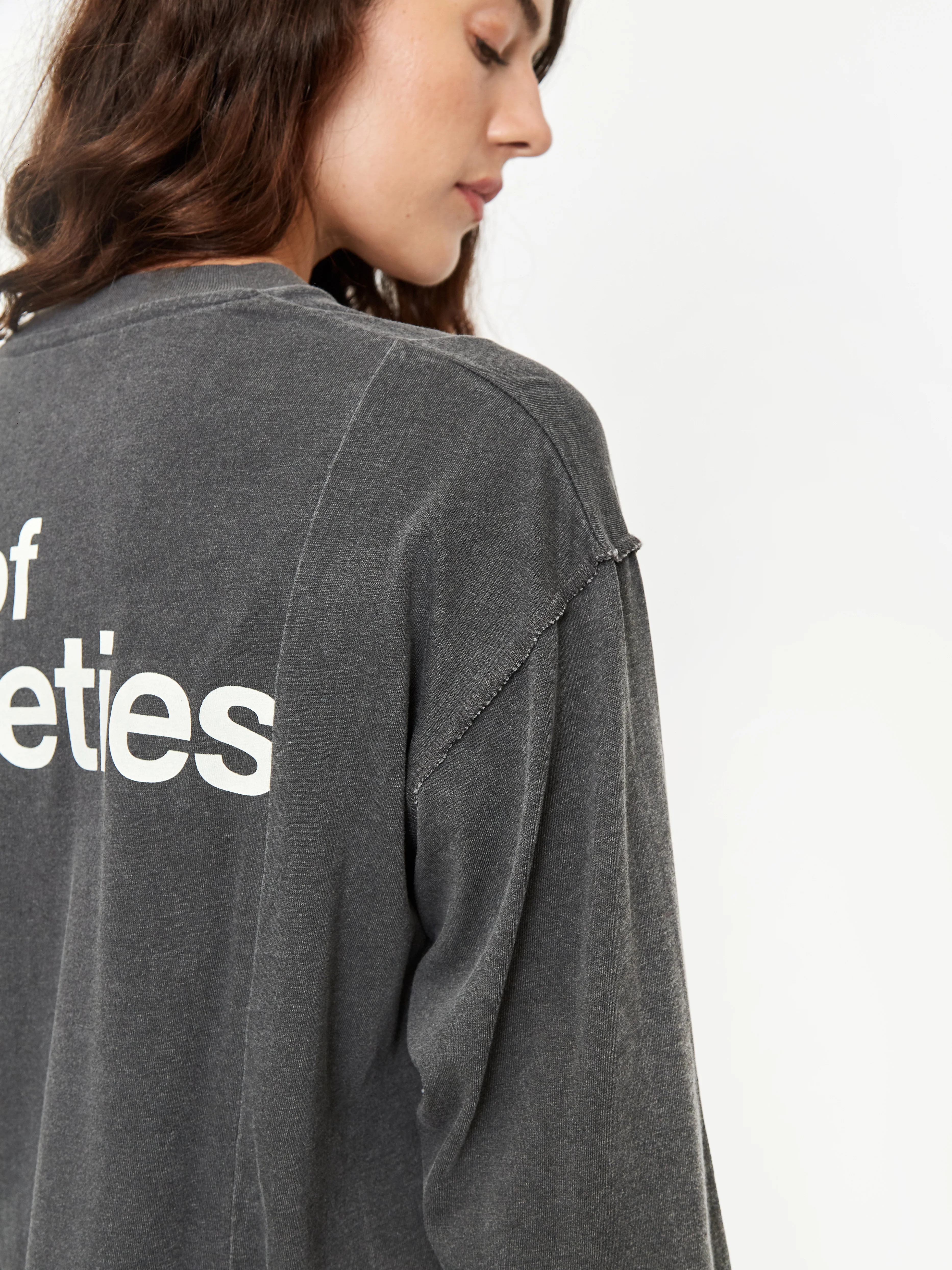 Stand Alone Out Of 90's Mixed Block Longsleeve T-Shirt - Grey - Image 5