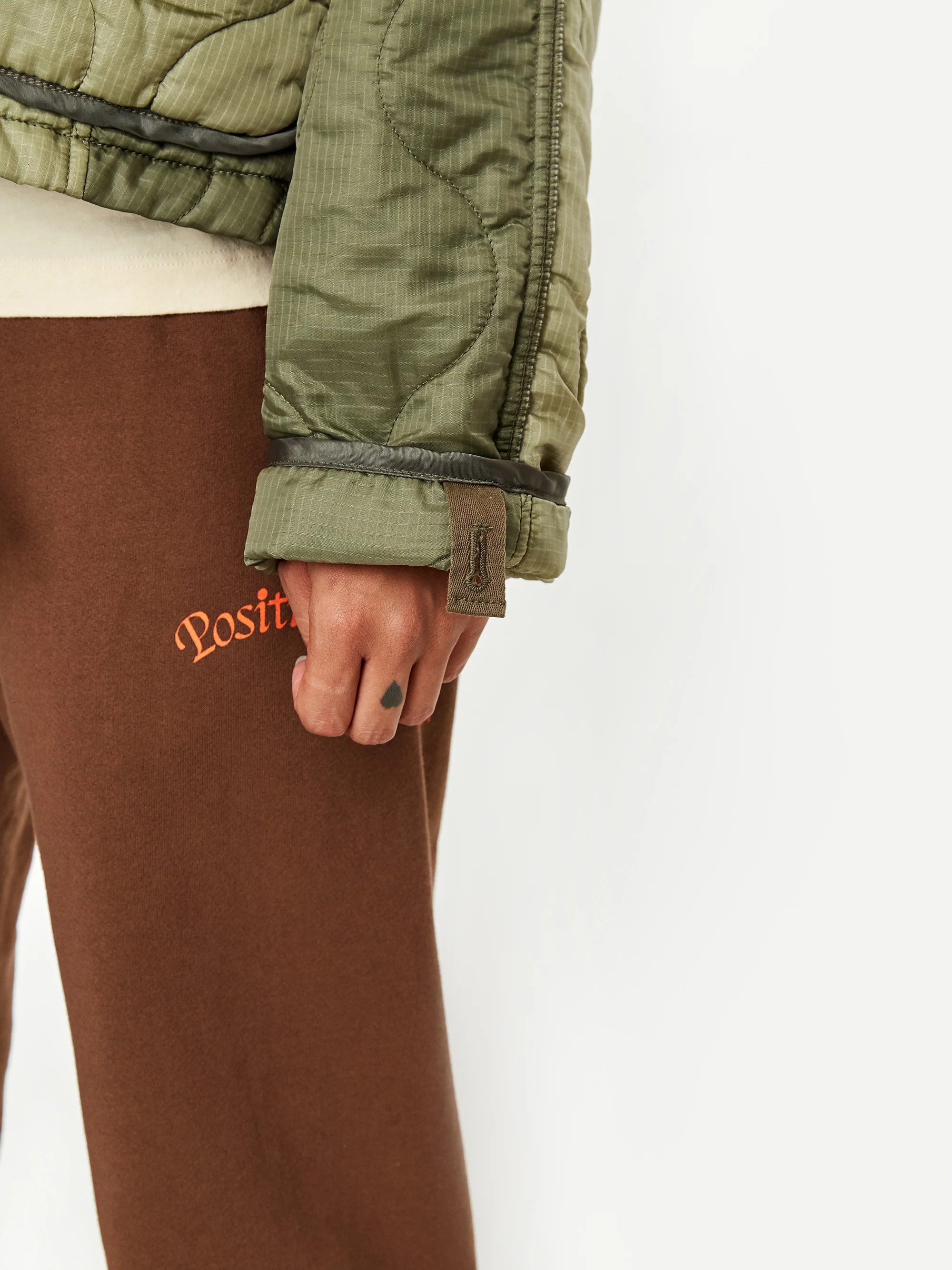 Stand Alone Printed Back Liner Jacket - Khaki - Image 6