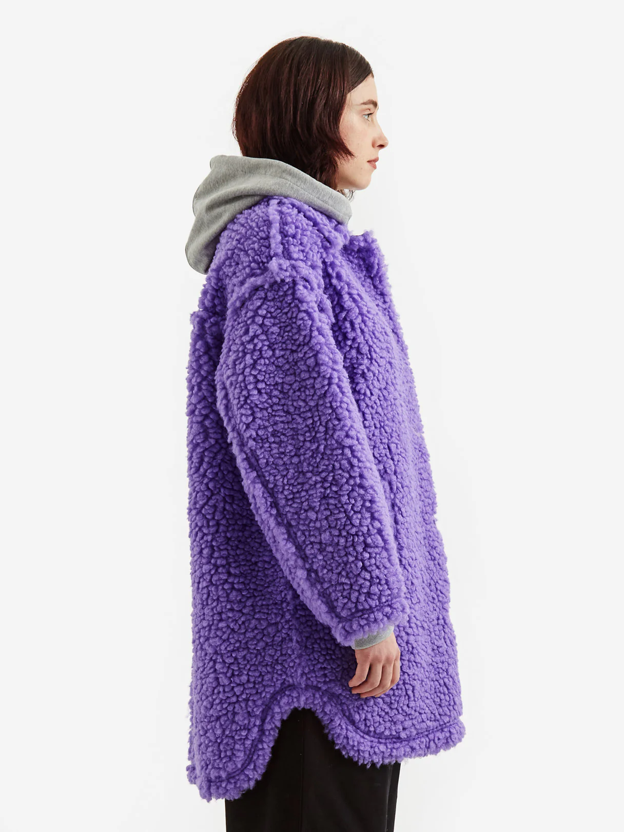 Stand Studio Gwen Coat Faux Fur Cloudy - Neon Violet - Image 2