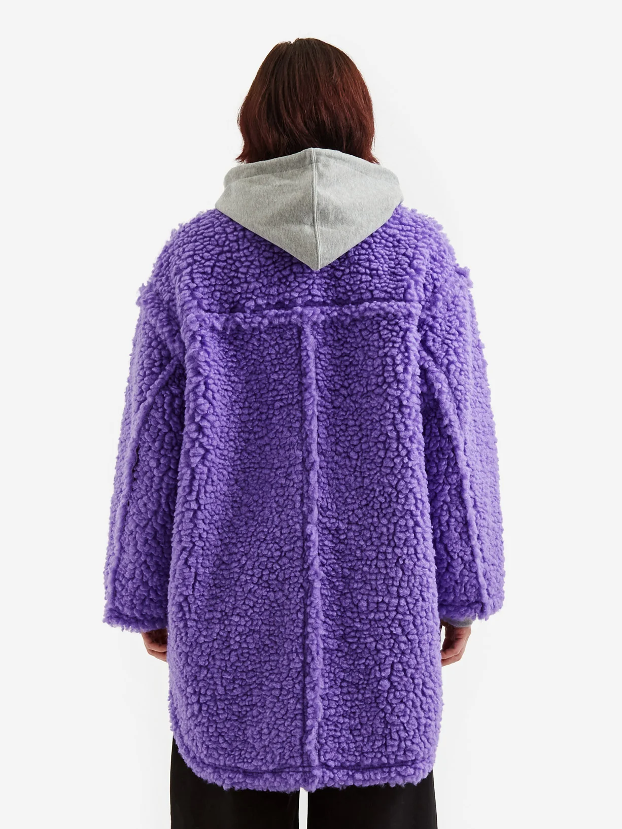 Stand Studio Gwen Coat Faux Fur Cloudy - Neon Violet - Image 5