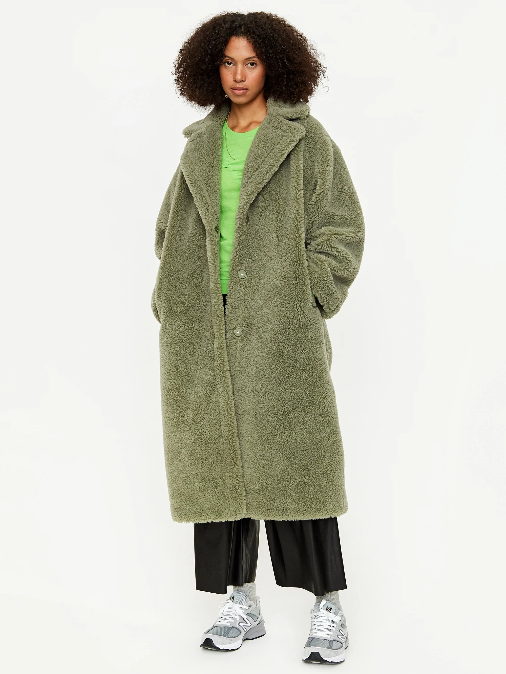 Stand Studio Maria Coat - Pea Green - Image 3