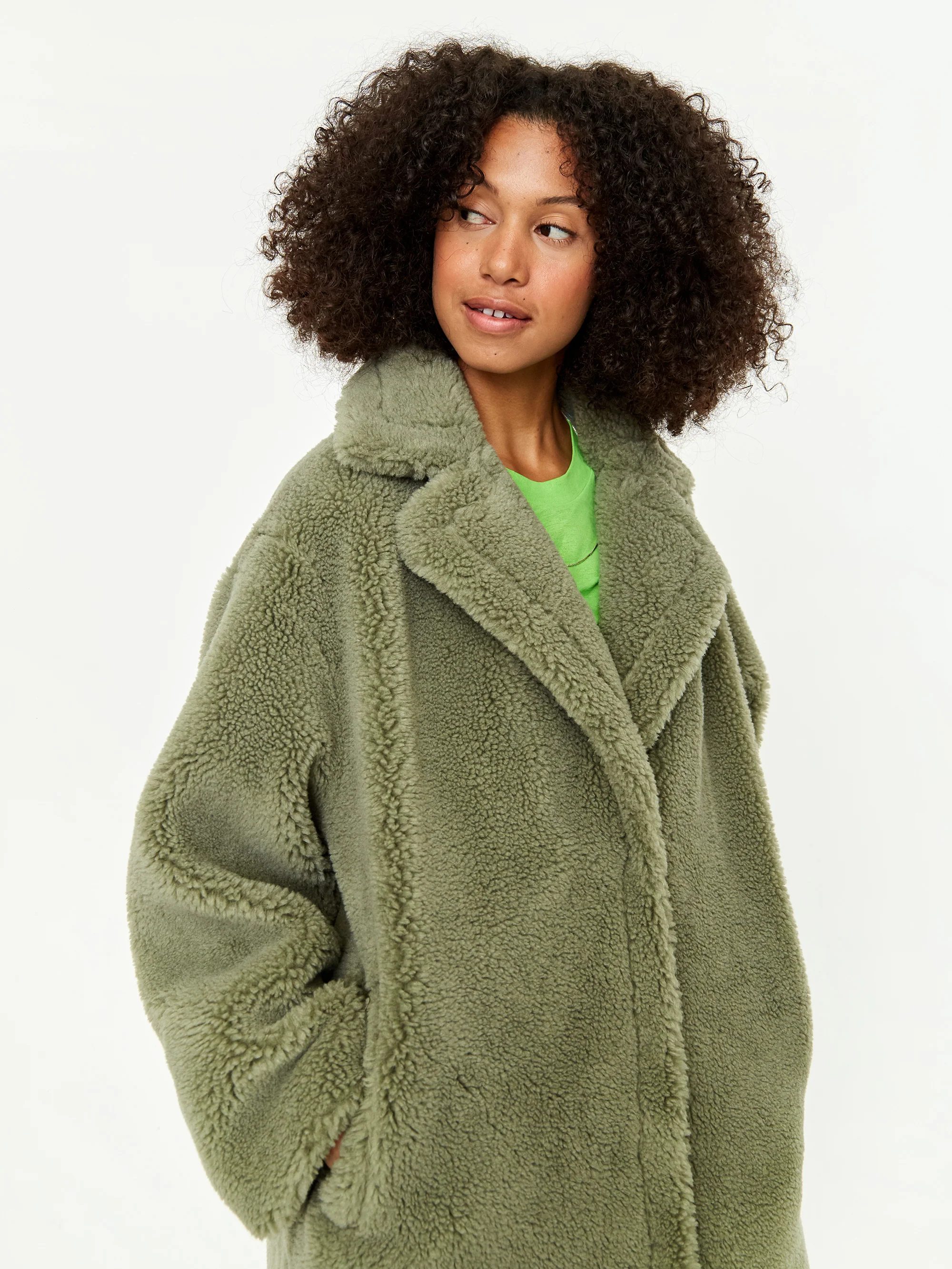 Stand Studio Maria Coat - Pea Green - Image 4